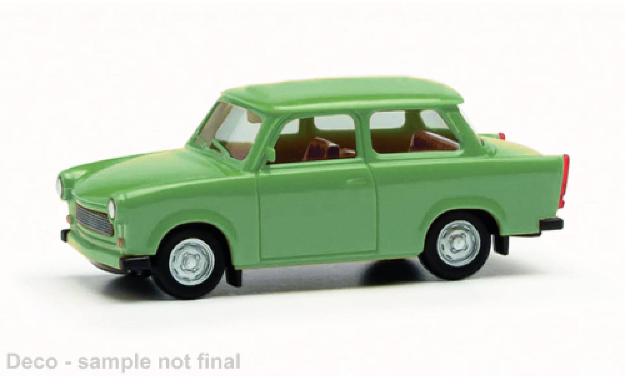 Trabant 601 1/87 Herpa olive clair modellino in miniatura