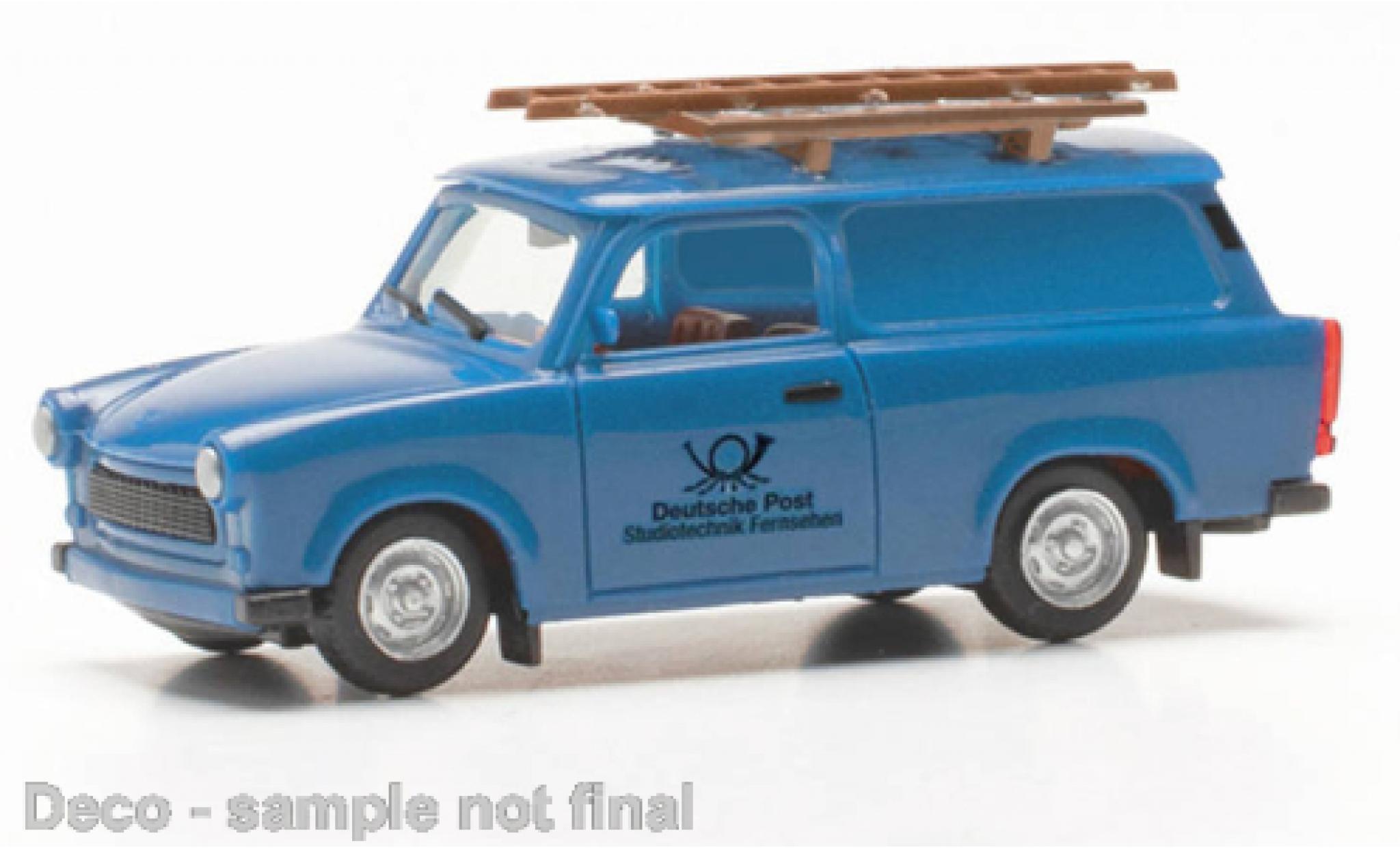Trabant 601 1/87 Herpa Universal Allemand Post Studiotechnik télévision modellino in miniatura