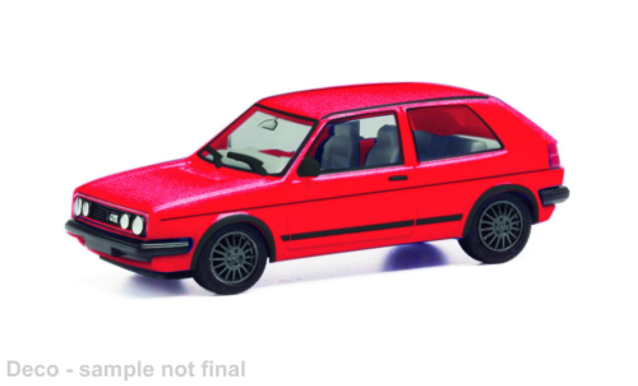 Volkswagen Golf 1/87 Herpa II GTI metallise rosso modellino in miniatura