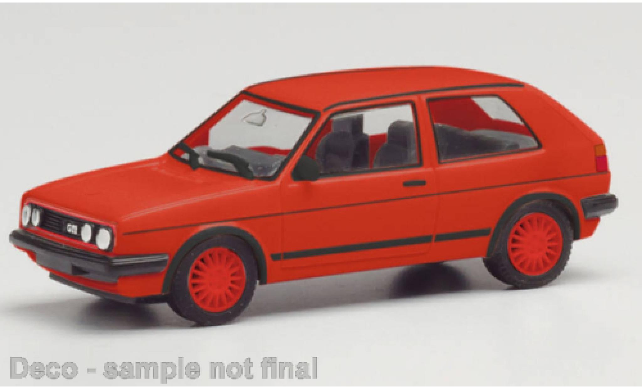 Volkswagen Golf 1/87 Herpa II GTI rosso modellino in miniatura