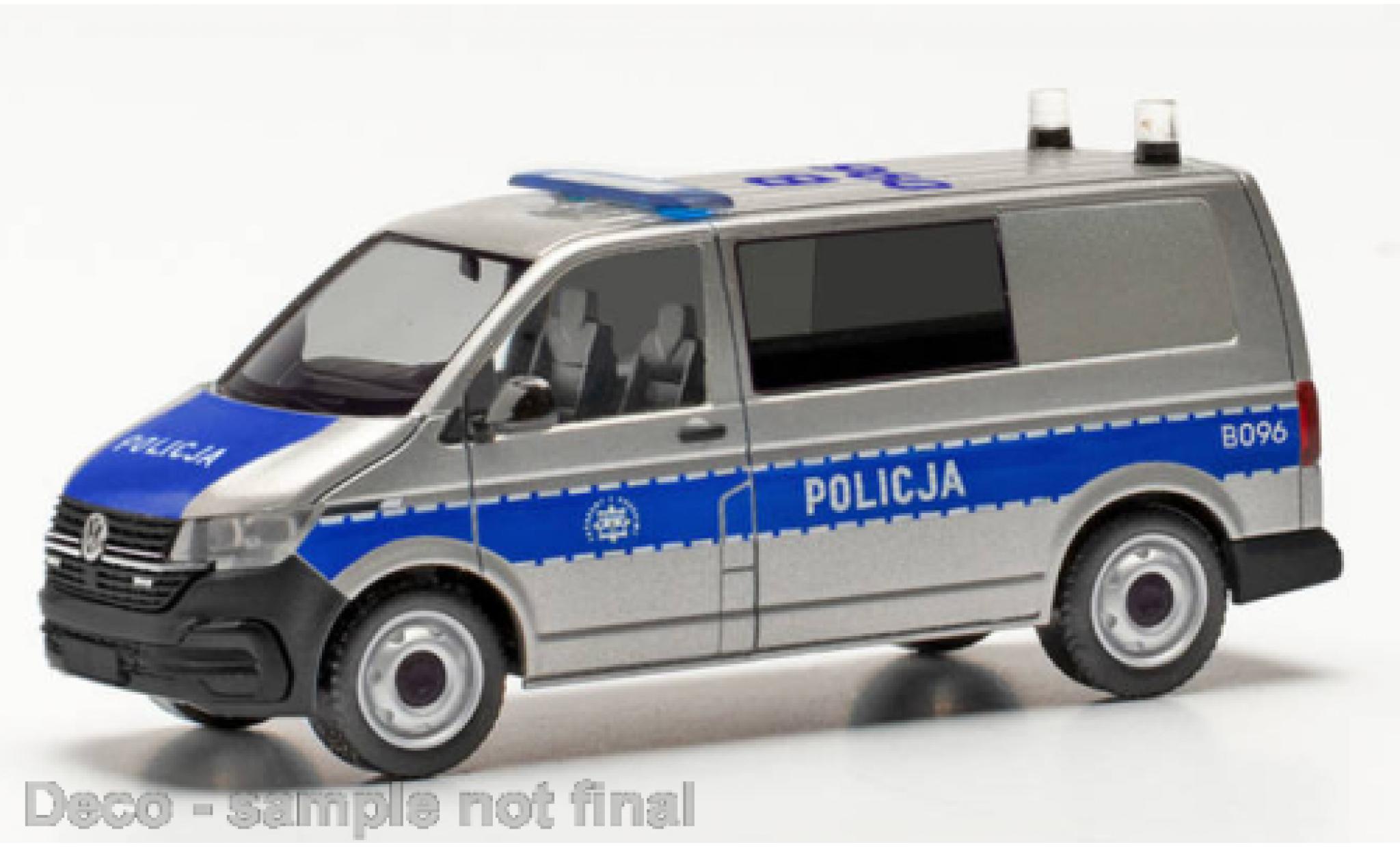Volkswagen T6 1/87 Herpa .1 bus Policija (PL) modellino in miniatura