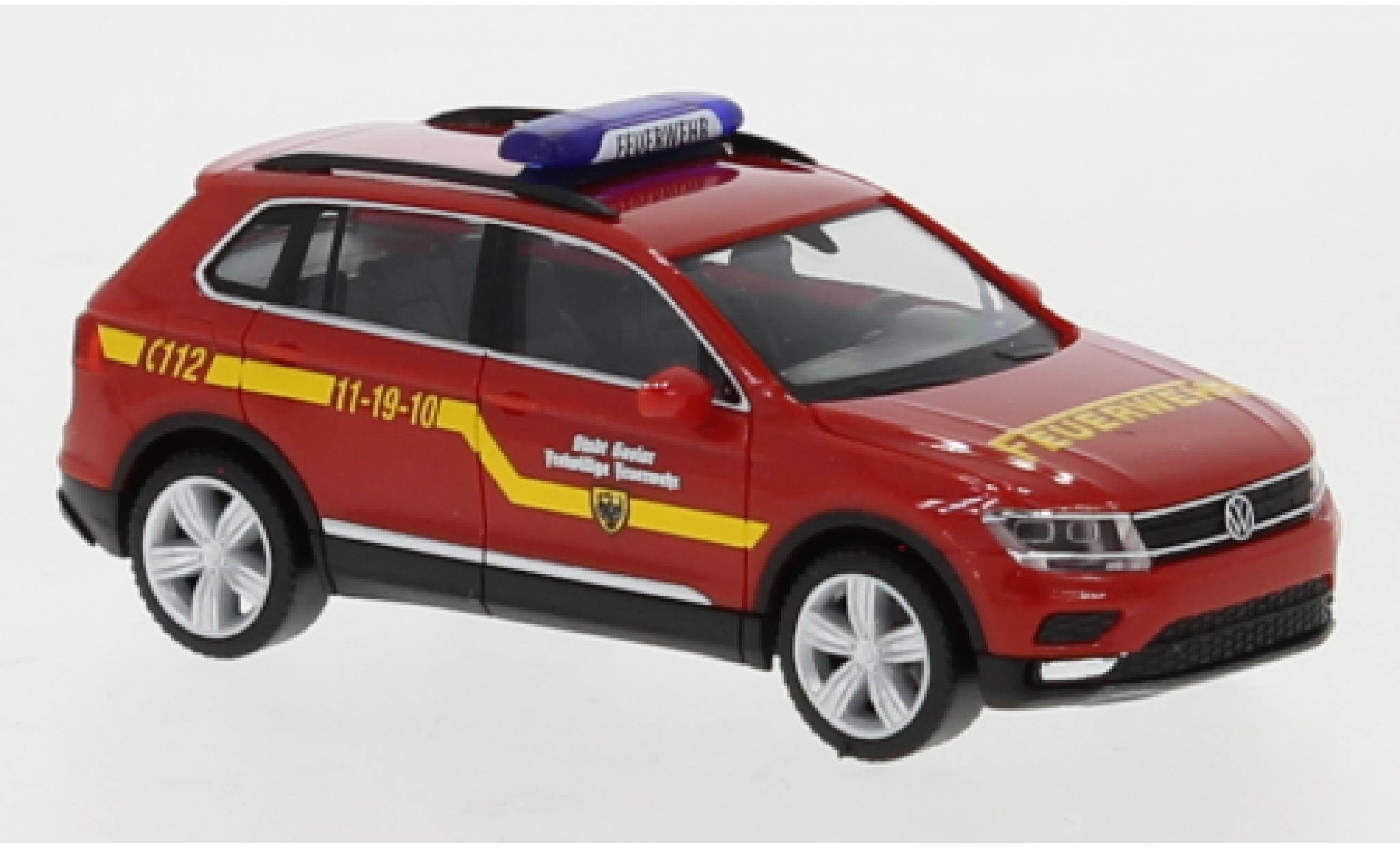 Volkswagen Tiguan 1/87 Herpa KW pompiers Goslar modellino in miniatura