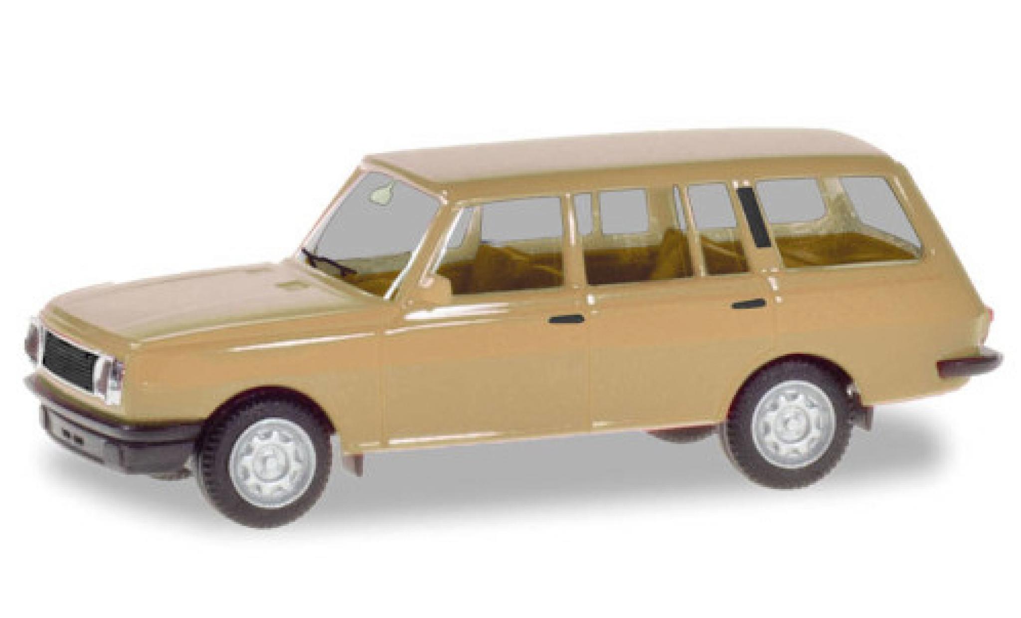 Wartburg 353 1/87 Herpa Tourist beige 1984 modellino in miniatura