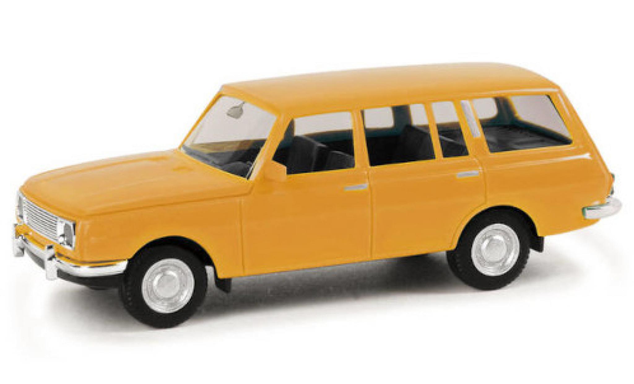 Wartburg 353 1/87 Herpa Tourist giallo 1966 modellino in miniatura