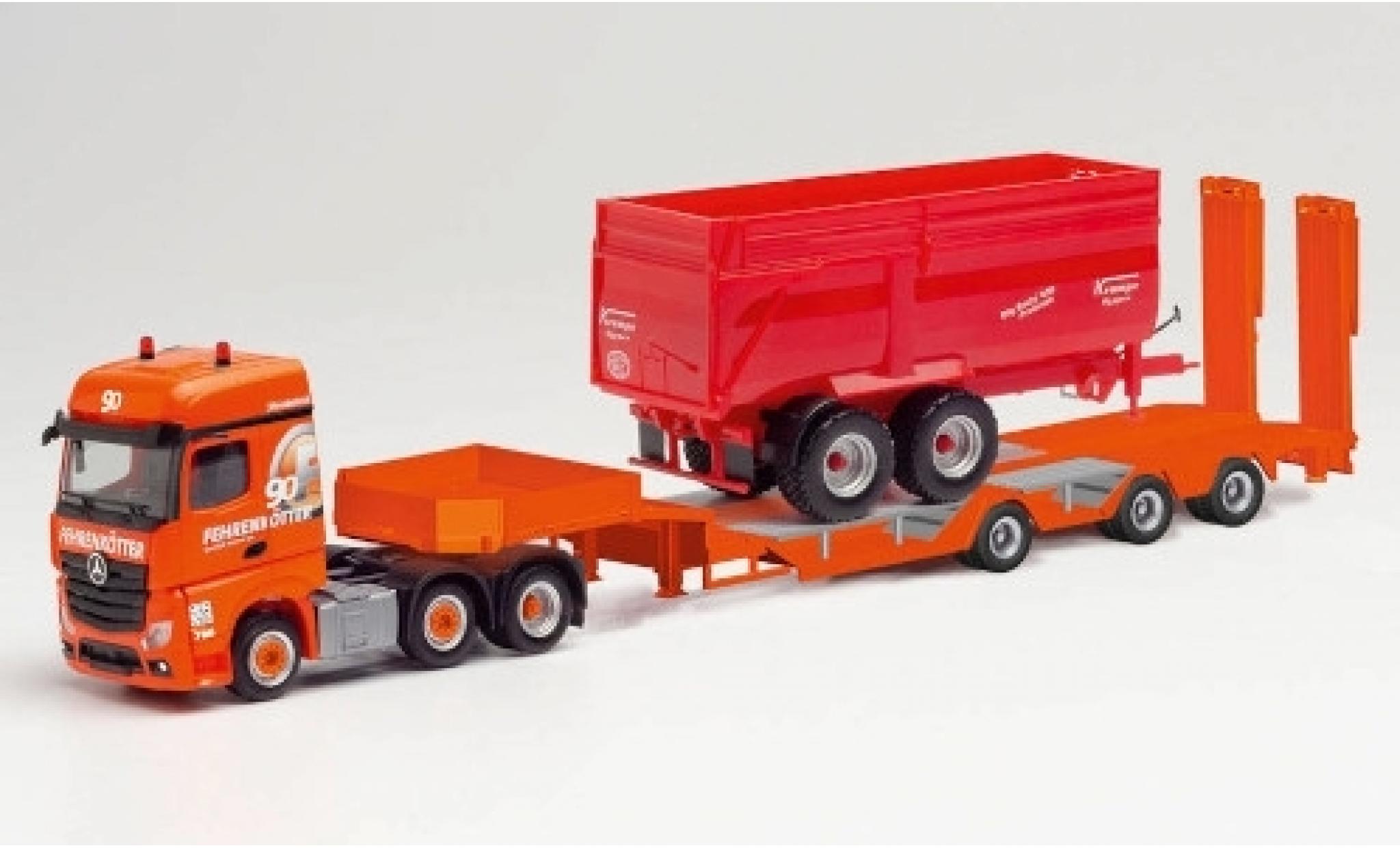 Mercedes Actros 1/87 Herpa BigSpace 2.5 6x2 Fehrenkötter 2018 Semitieflader avec Radmulden et Krampe BigBody 650 Premium modellino in miniatura