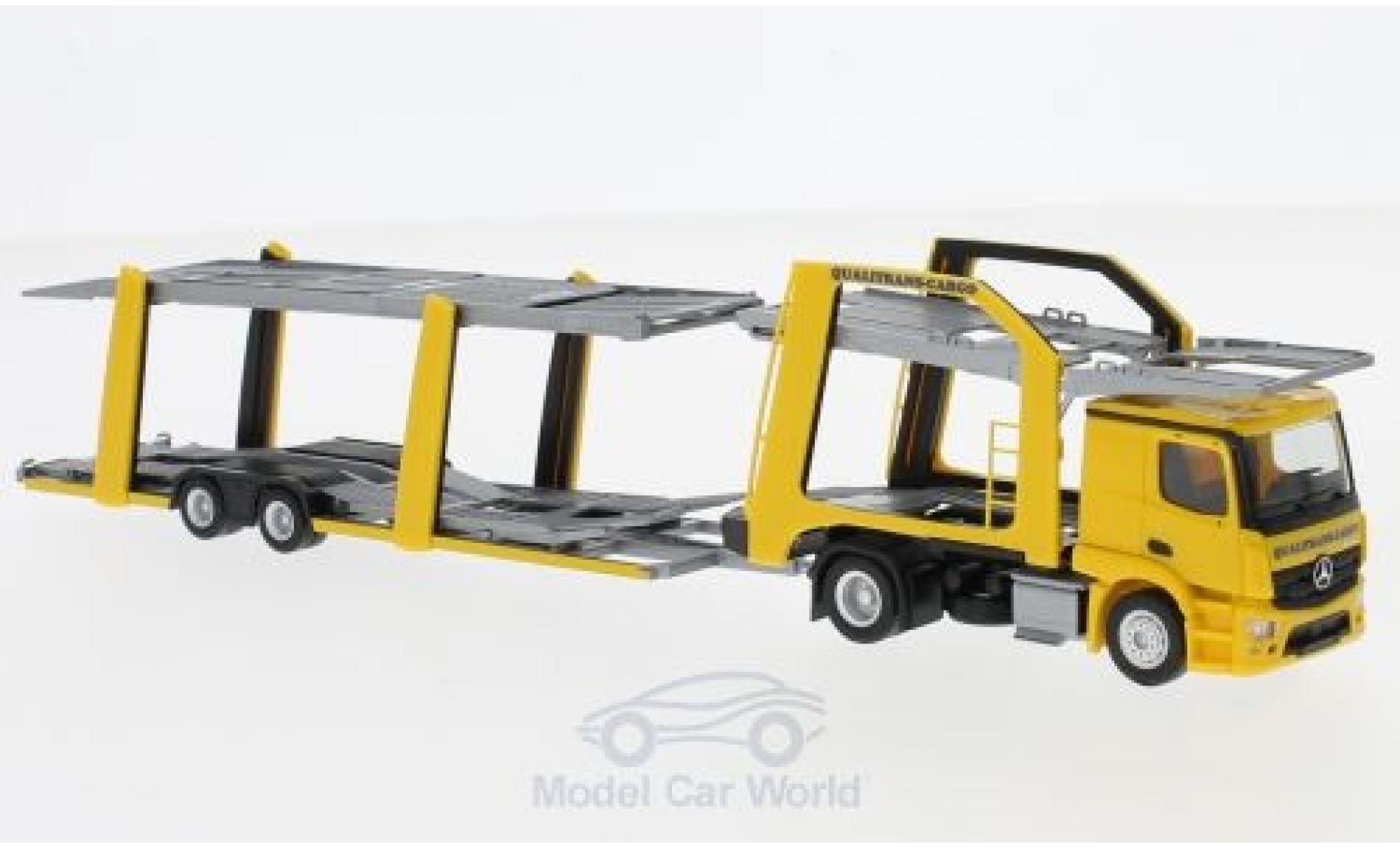 Mercedes Actros 1/87 Herpa Eurolohr Qualitrans Cargo (HU) Autotansporter modellino in miniatura