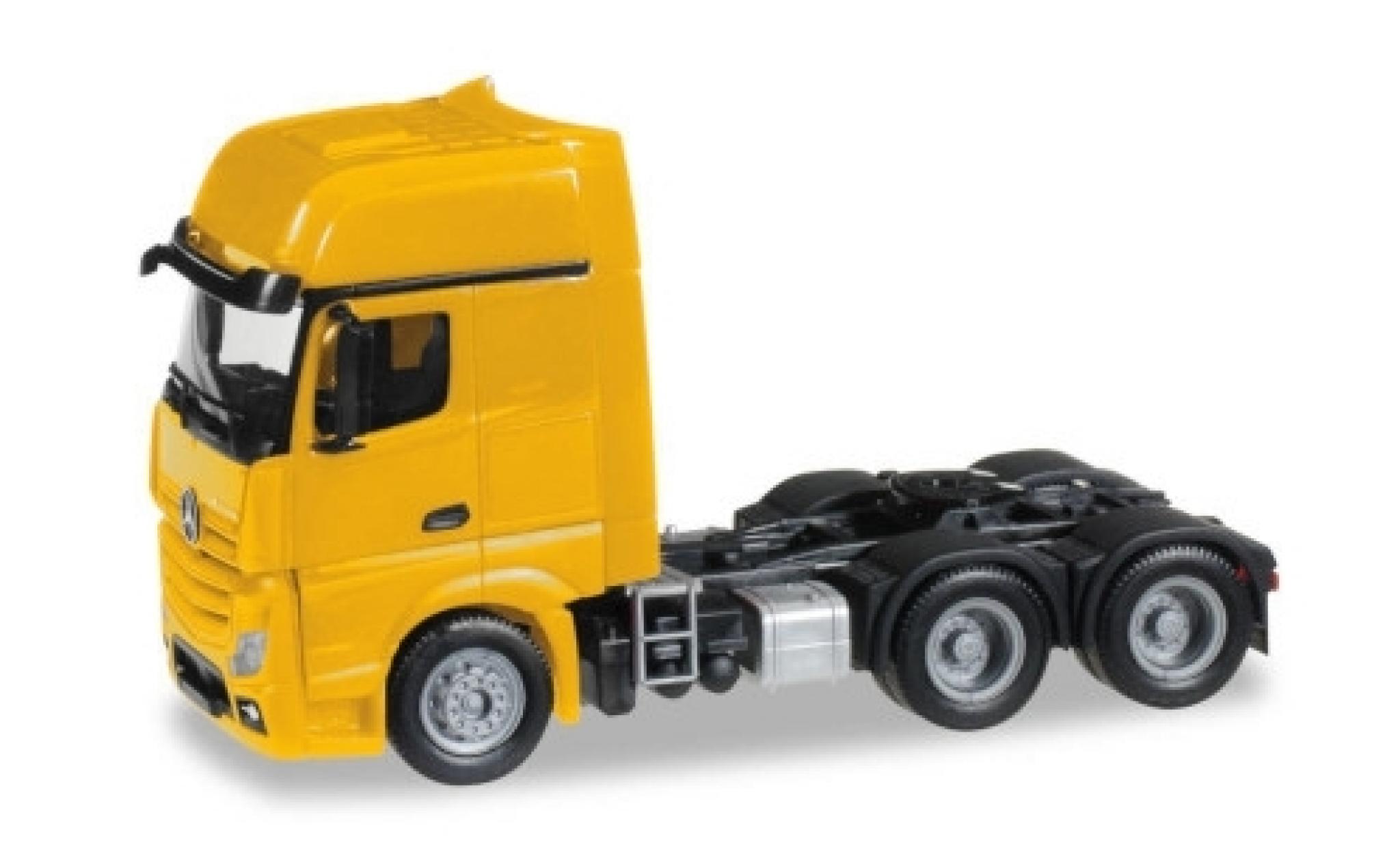 Mercedes Actros 1/87 Herpa Gigaspace 6x4 giallo Solozugmaschine modellino in miniatura