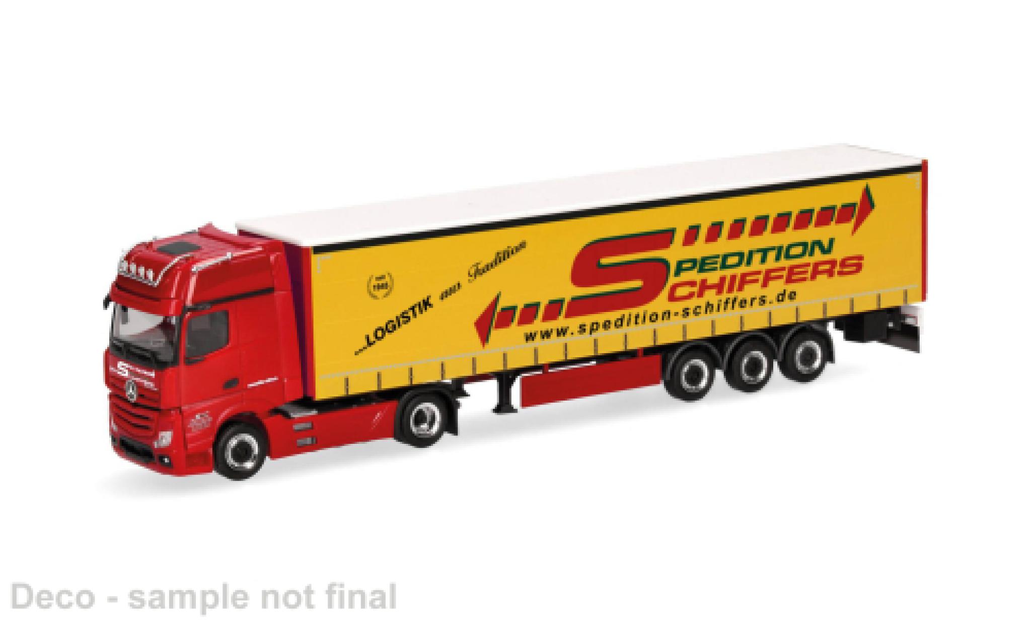 Mercedes Actros 1/87 Herpa Gigaspace Spedition Schiffers 1:87 modellino in miniatura