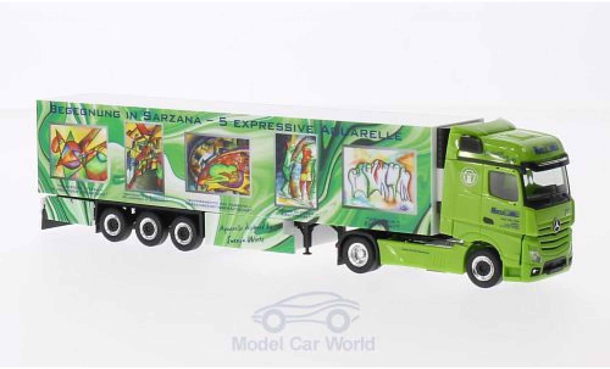 Mercedes Actros 1/87 Herpa Gigaspace Wirtz Art Truck Kühlkoffer-SZ modellino in miniatura