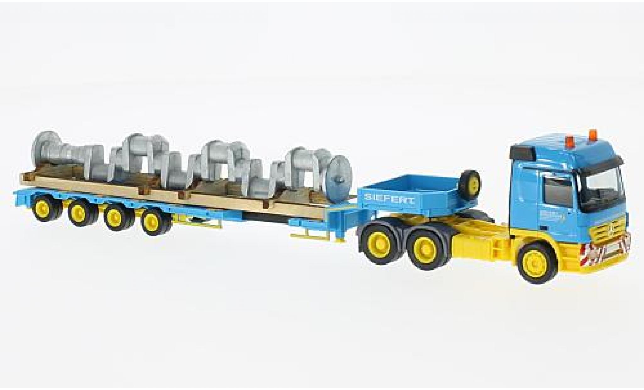 Mercedes Actros 1/87 Herpa L 02 6x4 Siefert Semi bas-SZ avec Kurbelwelle sans Vitrine modellino in miniatura