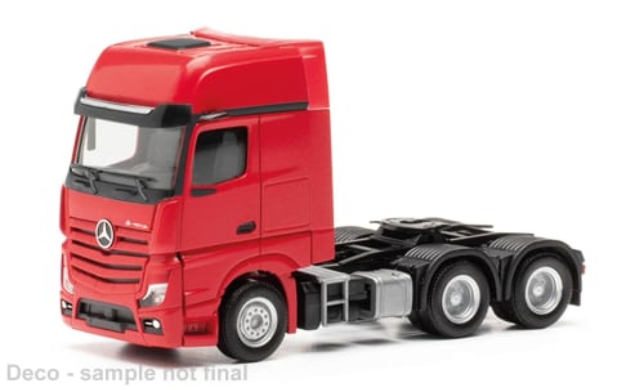 Mercedes Actros 1/87 Herpa L Gigaspace 6x4 rot 1:87 modellino in miniatura