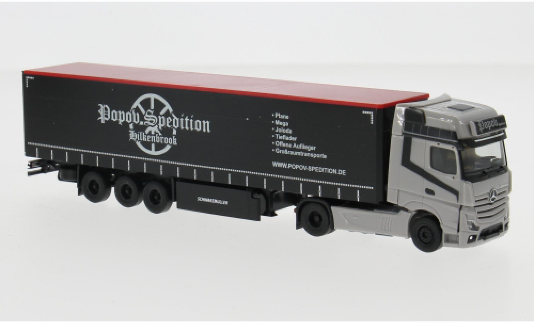 Mercedes Actros 1/87 Herpa L Gigaspace Popov Spedition 1:87 modellino in miniatura