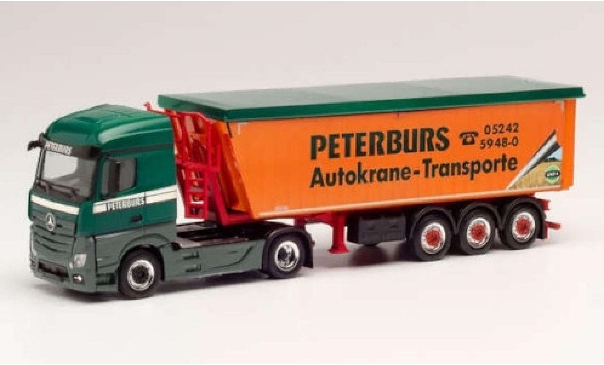 Mercedes Actros 1/87 Herpa Streamspace 2.5 Peterburs Stöffelliner-tracteur modellino in miniatura