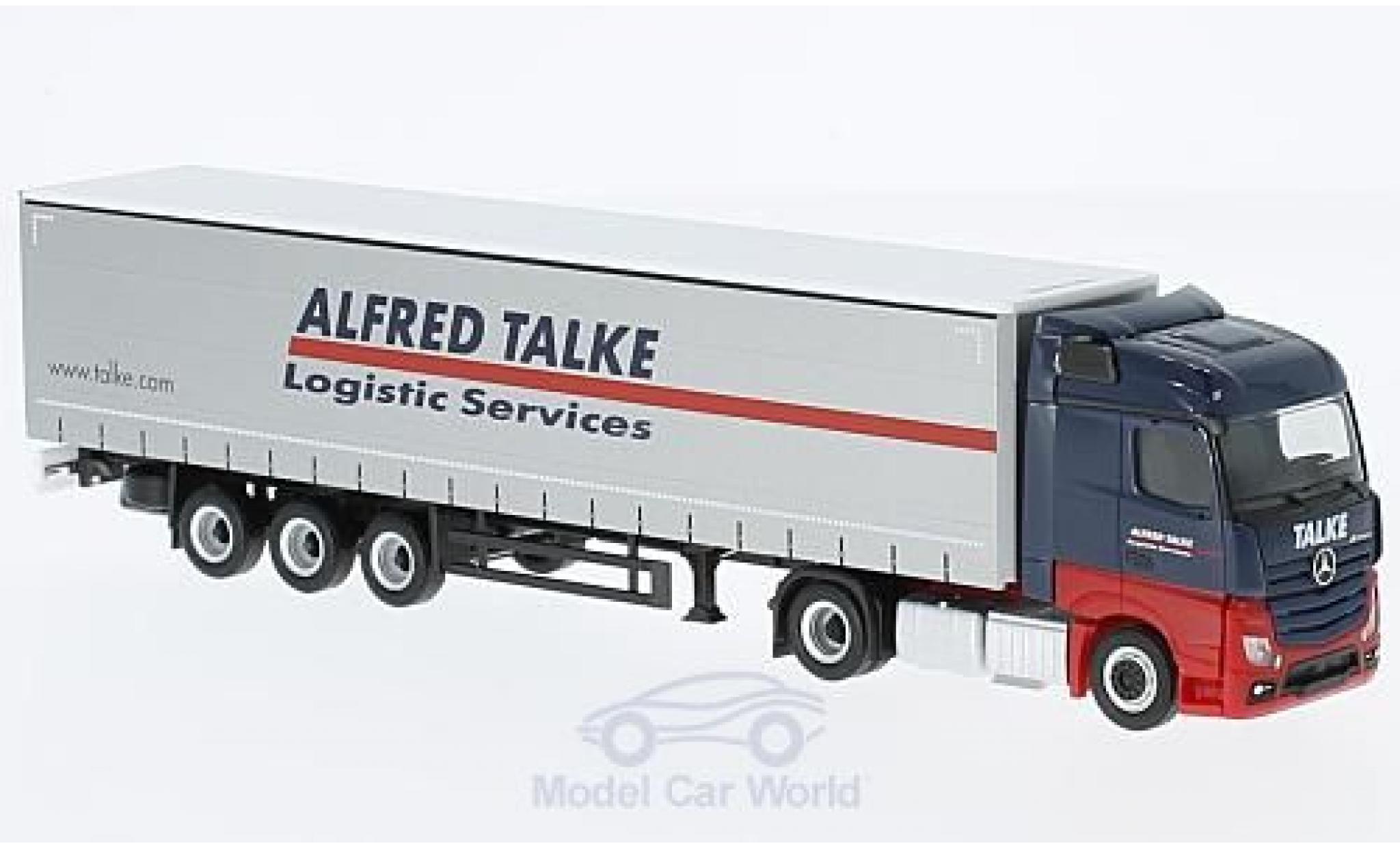 Mercedes Actros 1/87 Herpa Streamspace Alfred Talke Gardinenplanen-SZ modellino in miniatura