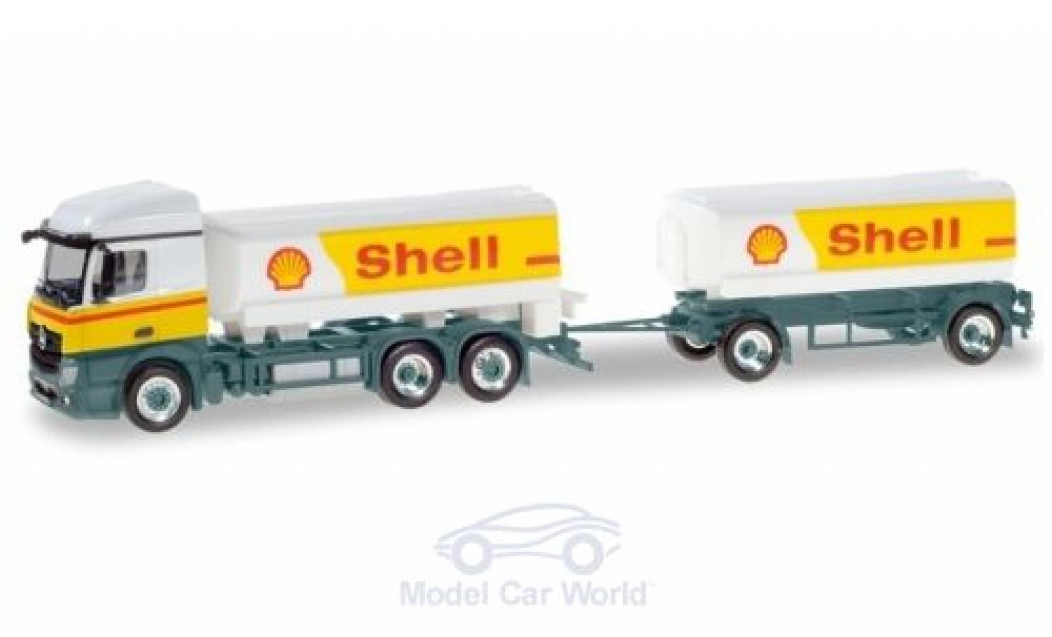 Mercedes Actros 1/87 Herpa StreamSpace S Benzintank-Hängerzug modellino in miniatura