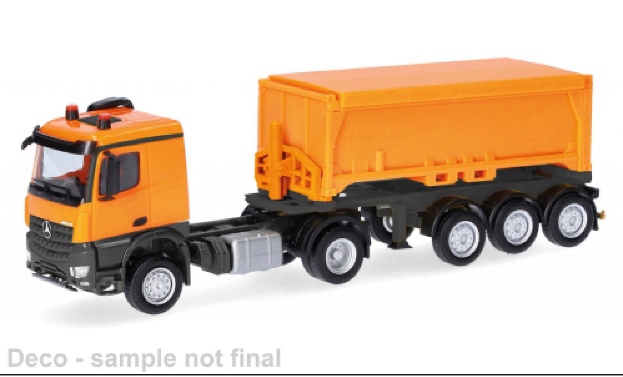 Mercedes CLA 1/87 Herpa Arocs Classicspace 4x4 orange/anthrazit 1:87 modellino in miniatura