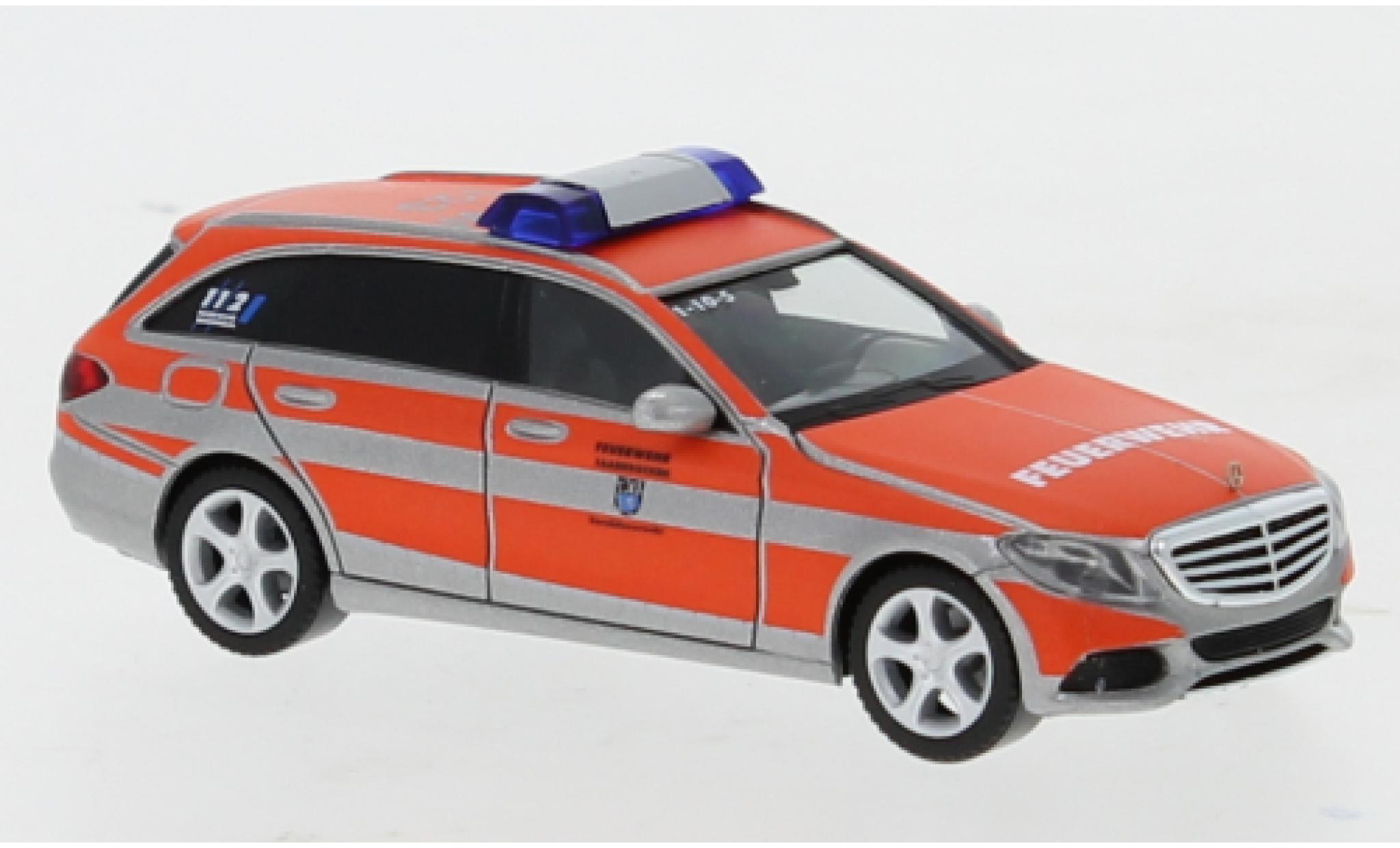 Mercedes Classe C 1/87 Herpa T-Modell Elegance Feuerwehr Saarbrücken modellino in miniatura