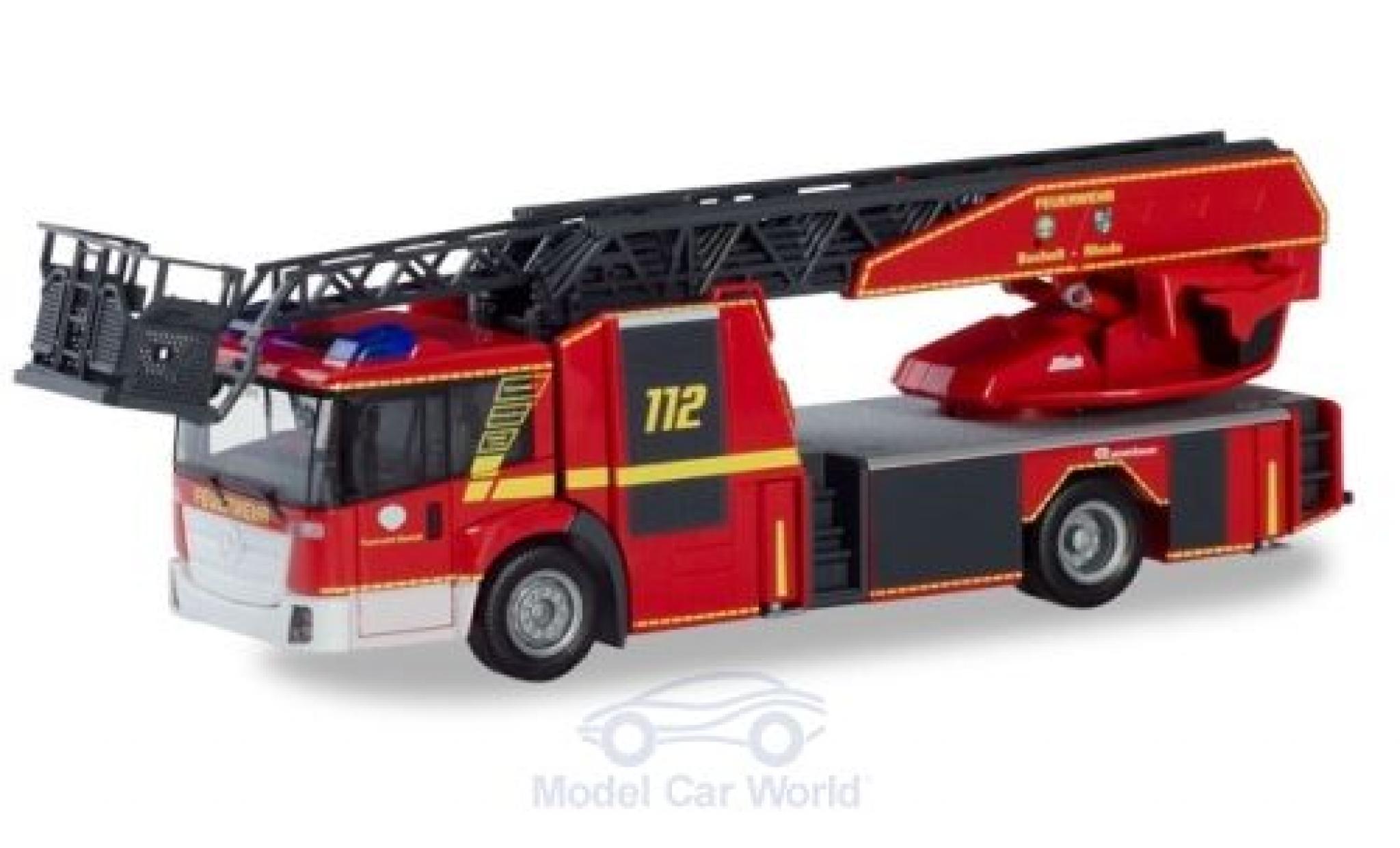 Mercedes Econic 1/87 Herpa Drehleiter Feuerwehr Bocholt / Rhede modellino in miniatura