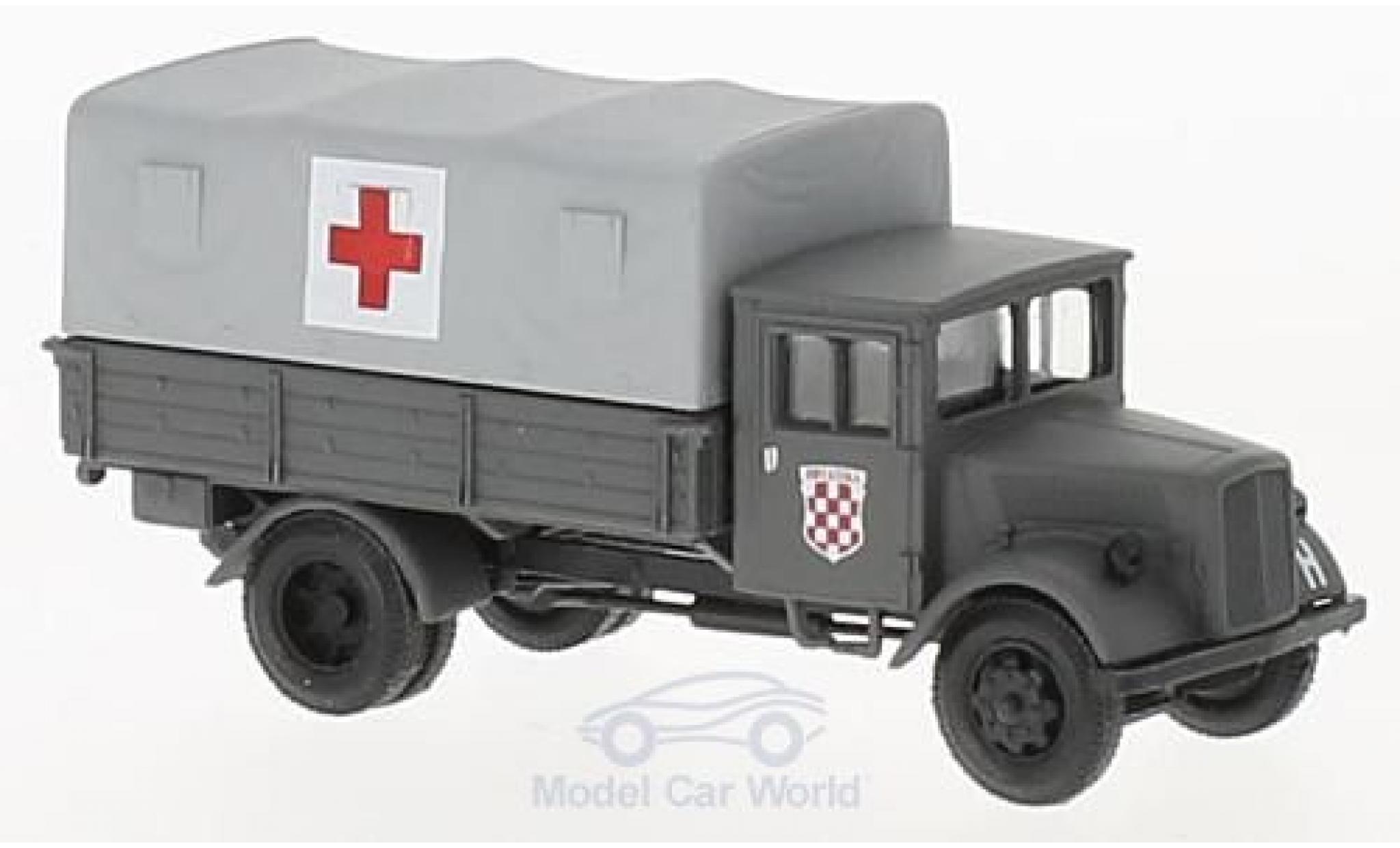 Opel Blitz 1/87 Herpa Sanitäts-LKW der Einsatzkräfte Kroatiens modellino in miniatura