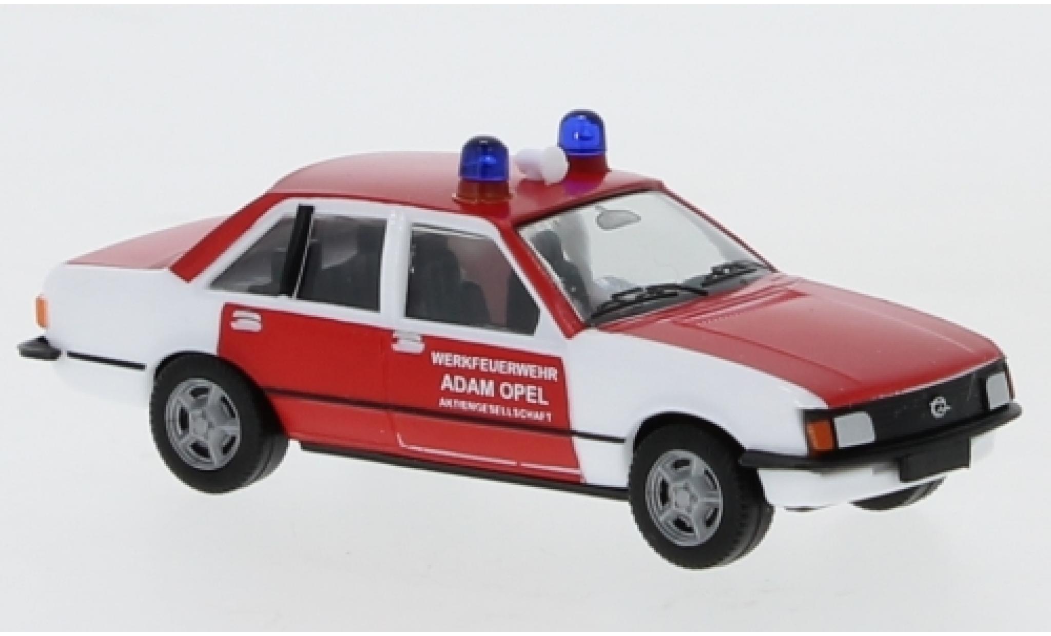 Opel Rekord 1/87 Herpa E Werkfeuerwehr Adam AG modellino in miniatura