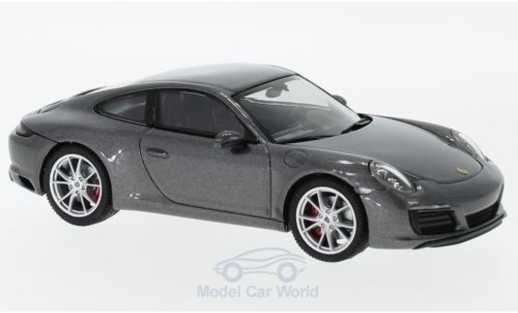 Porsche 991 S 1/43 Herpa 911 (/2) Carrera S metallico grigio modellino in miniatura