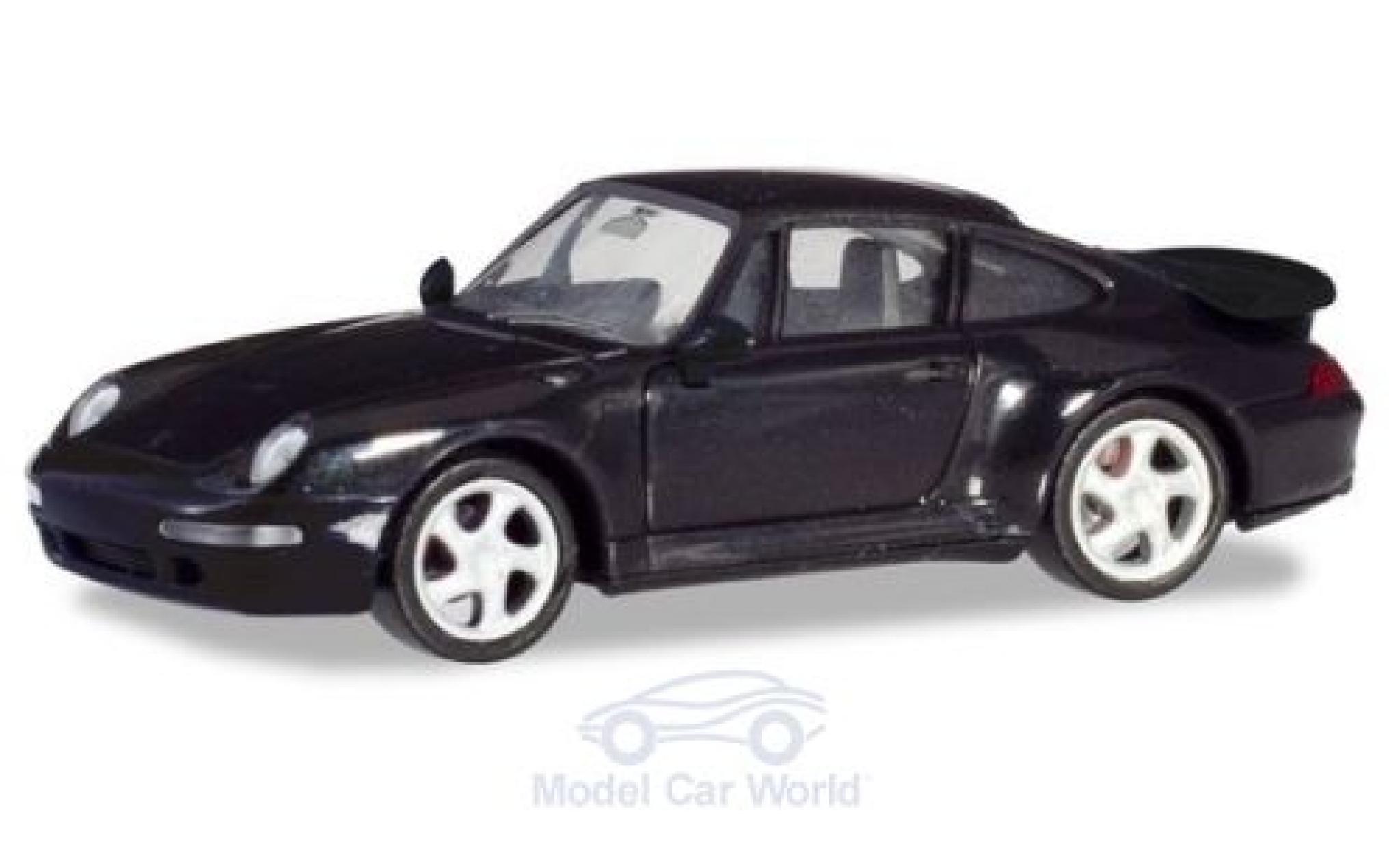 Porsche 993 Turbo 1/87 Herpa 911 () Turbo nero modellino in miniatura