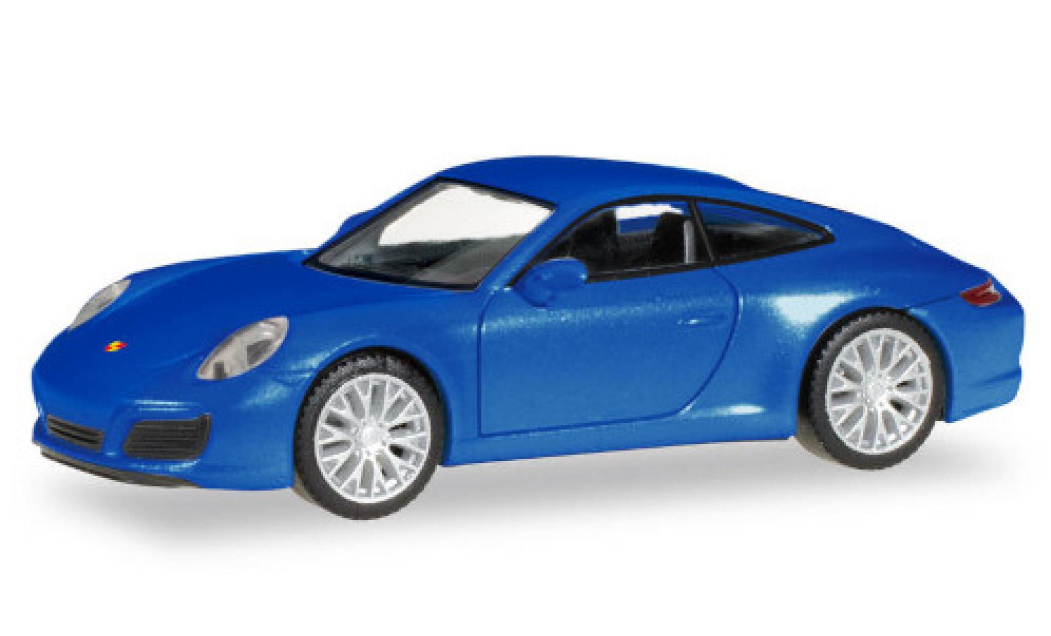 Porsche 911 1/87 Herpa Carrera 2S metallico blu modellino in miniatura