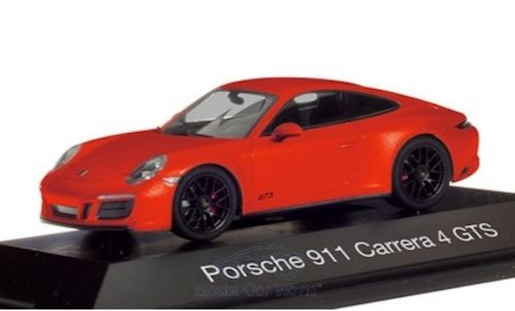 Porsche 992 GTS 1/43 Herpa 911 Carrera 4 GTS () orange modellino in miniatura
