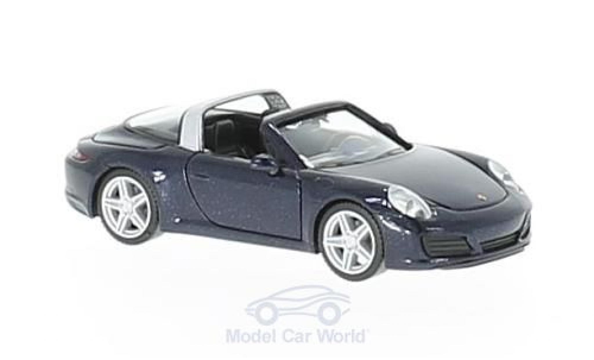 Porsche 911 1/87 Herpa Targa 4 metallico blu modellino in miniatura
