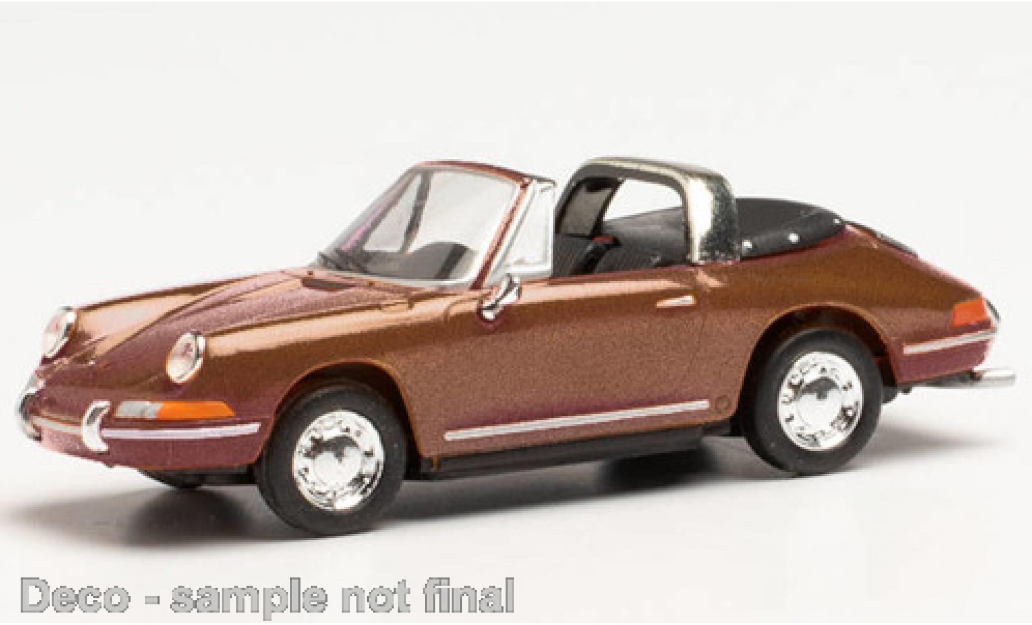 Porsche 911 1/87 Herpa Targa metallico marroneee modellino in miniatura