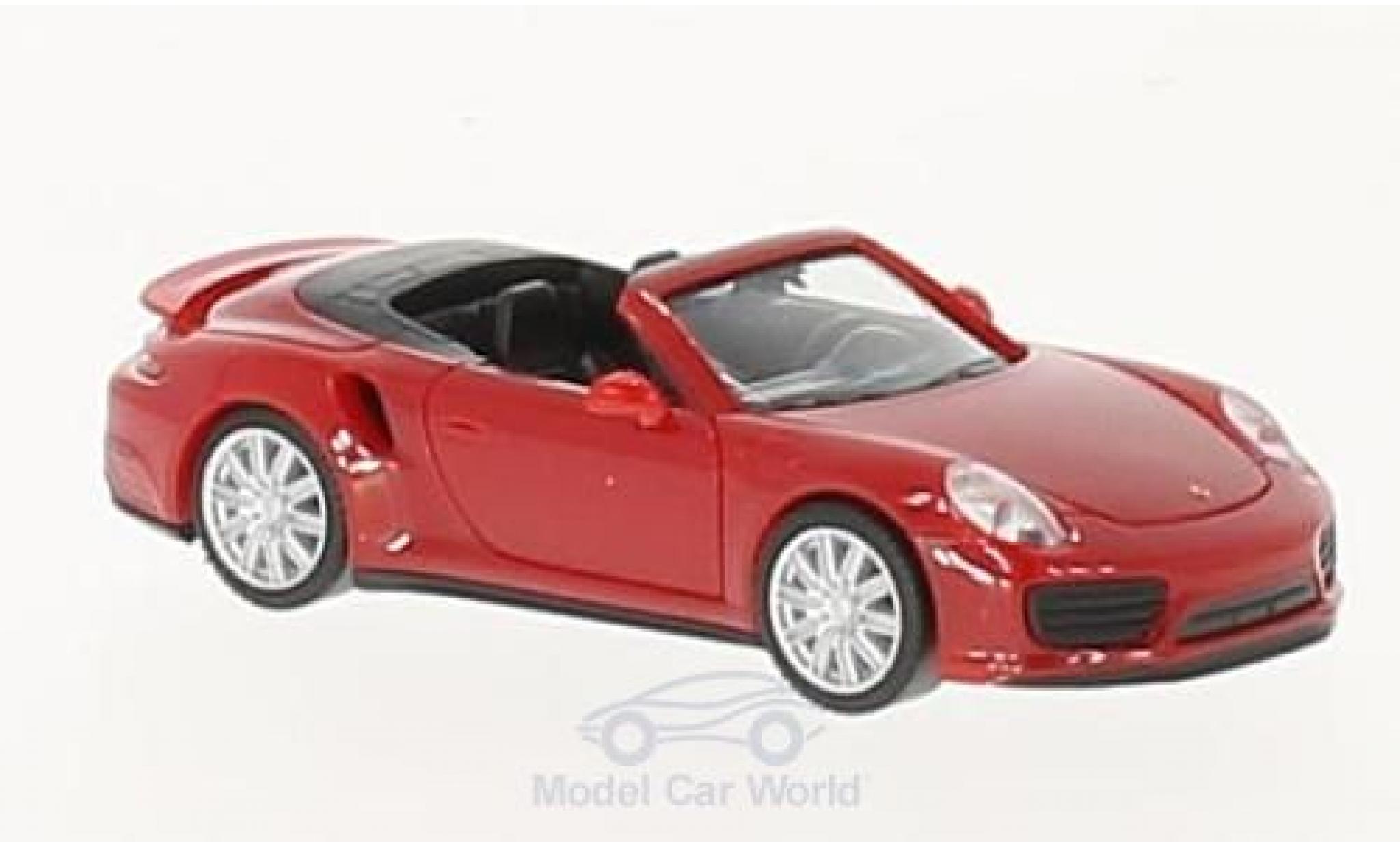 Porsche 911 Turbo 1/87 Herpa Turbo Cabrio rosso modellino in miniatura