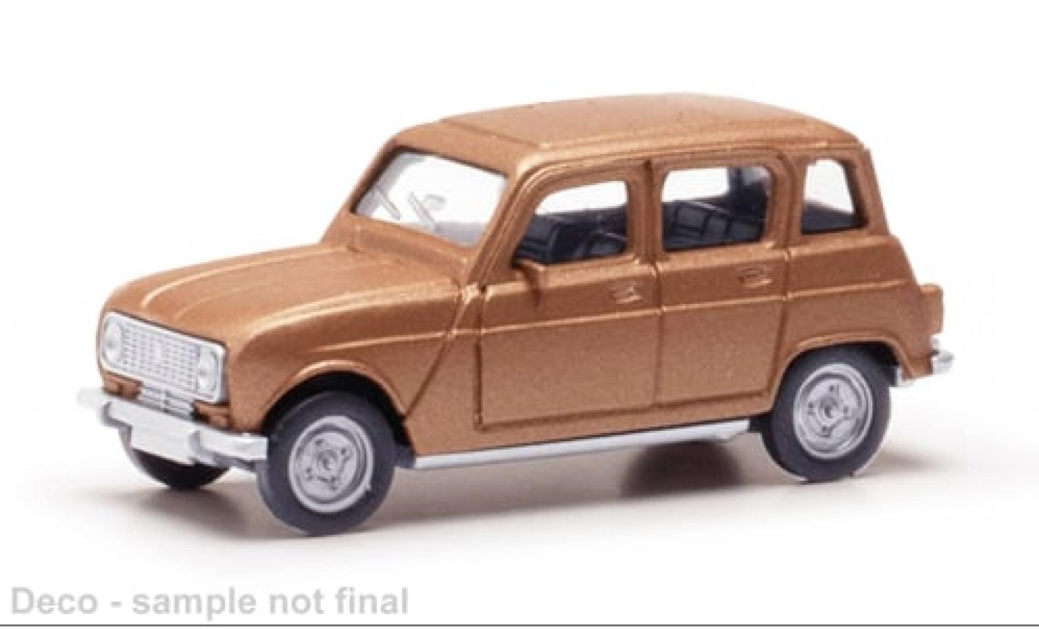 Renault 4 1/87 Herpa R metallise beige 1:87 modellino in miniatura