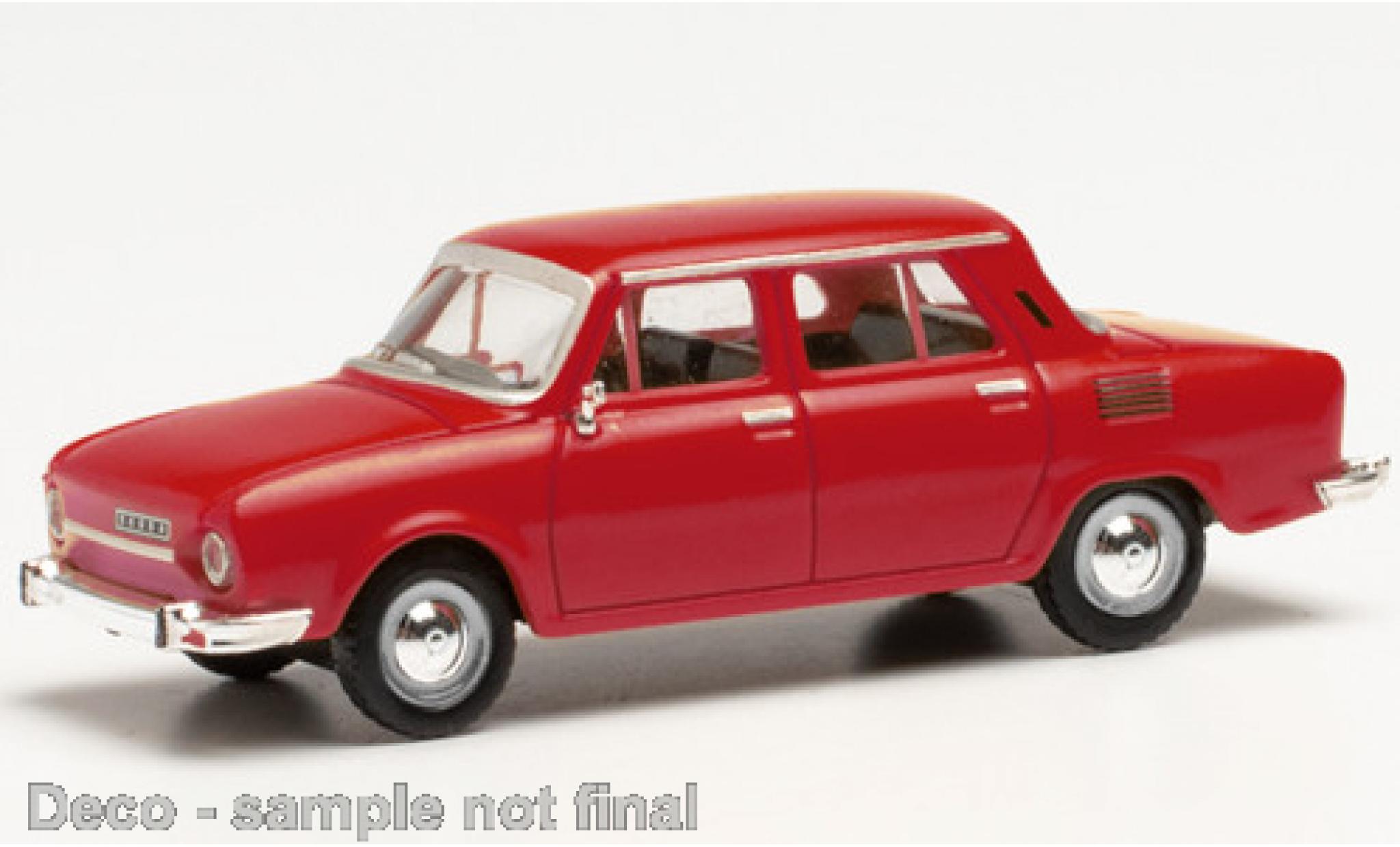 Skoda 110 1/87 Herpa L rosso modellino in miniatura