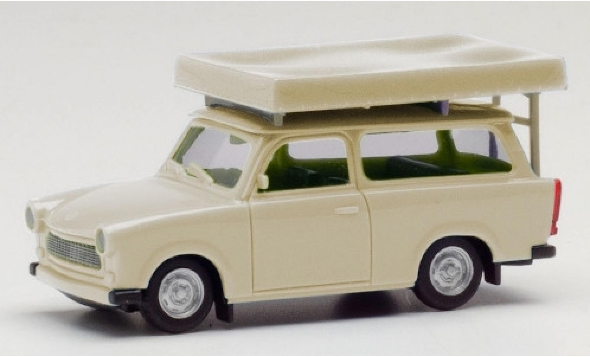 Trabant 601 1/87 Herpa Universal beige avec Tente sur toit dans le état de conduite modellino in miniatura