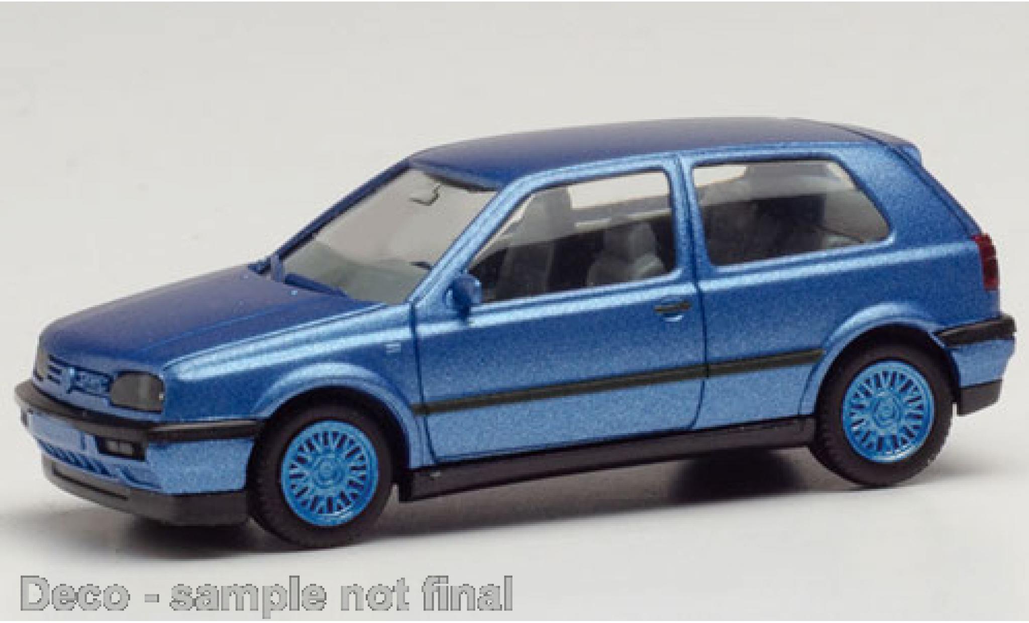 Volkswagen Golf 1/87 Herpa III VR6 metallico blu modellino in miniatura
