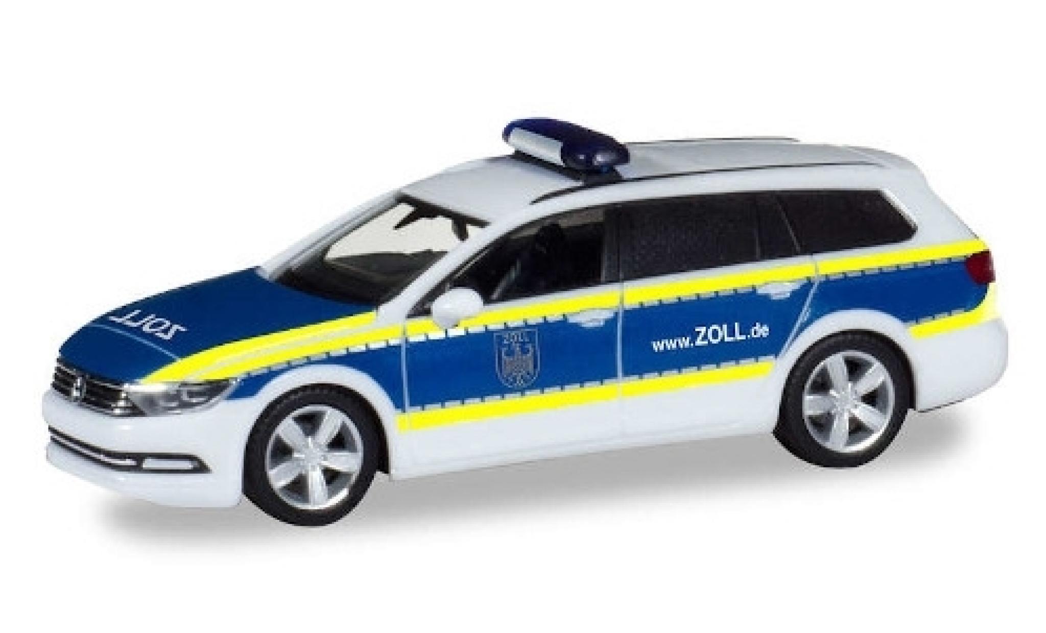 Volkswagen Passat 1/87 Herpa Variant GTE Zoll modellino in miniatura