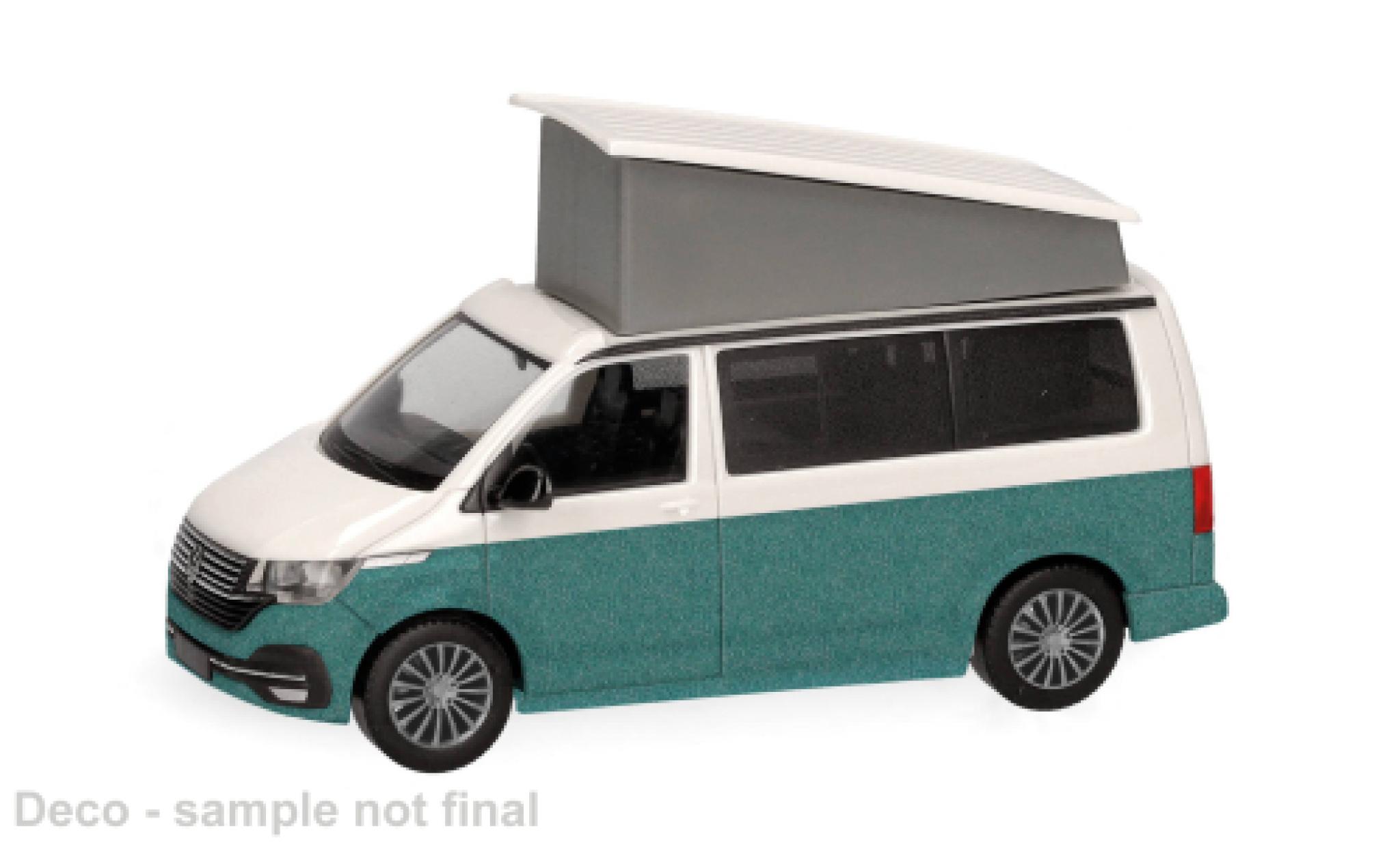 Volkswagen T6 1/87 Herpa .1 California grün/weiss 1:87 modellino in miniatura
