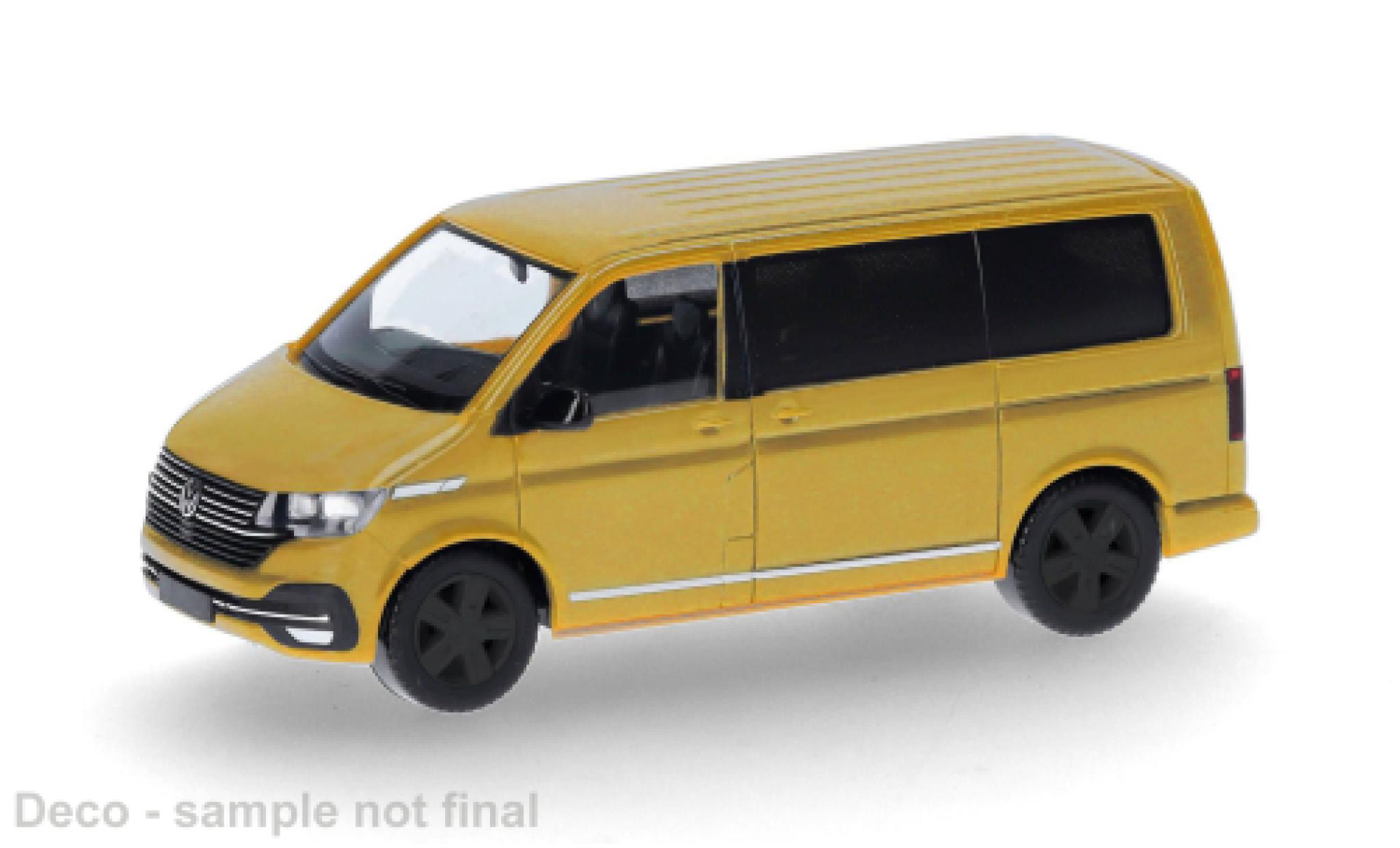 Volkswagen T6 1/87 Herpa .1 Caravelle gelb 1:87 modellino in miniatura