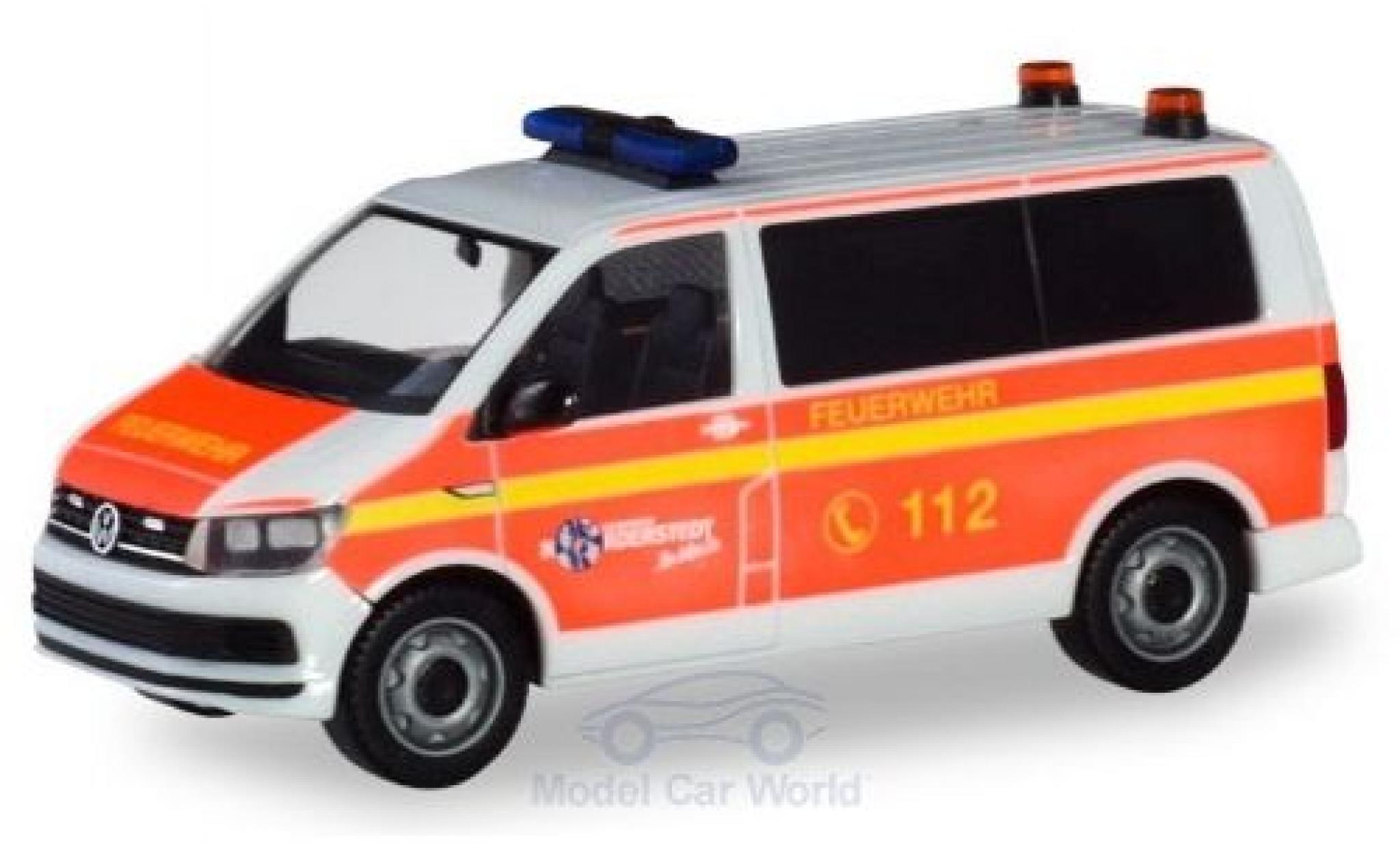 Volkswagen T6 1/87 Herpa Bus Freiwillige Feuerwehr Norderstedt Mannschaftstransportwagen modellino in miniatura