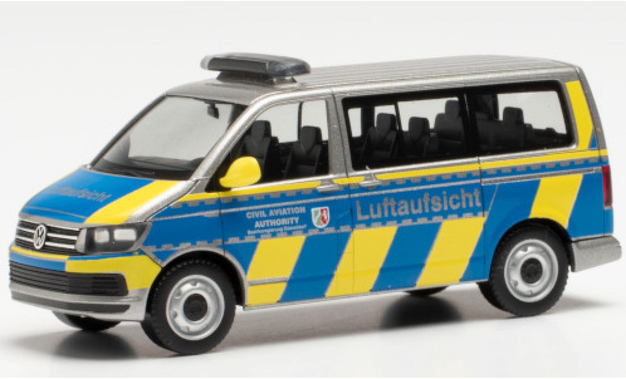 Volkswagen T6 1/87 Herpa Bus Luftaufsicht - Düsseldorf NRW Civil Aviation Authority modellino in miniatura
