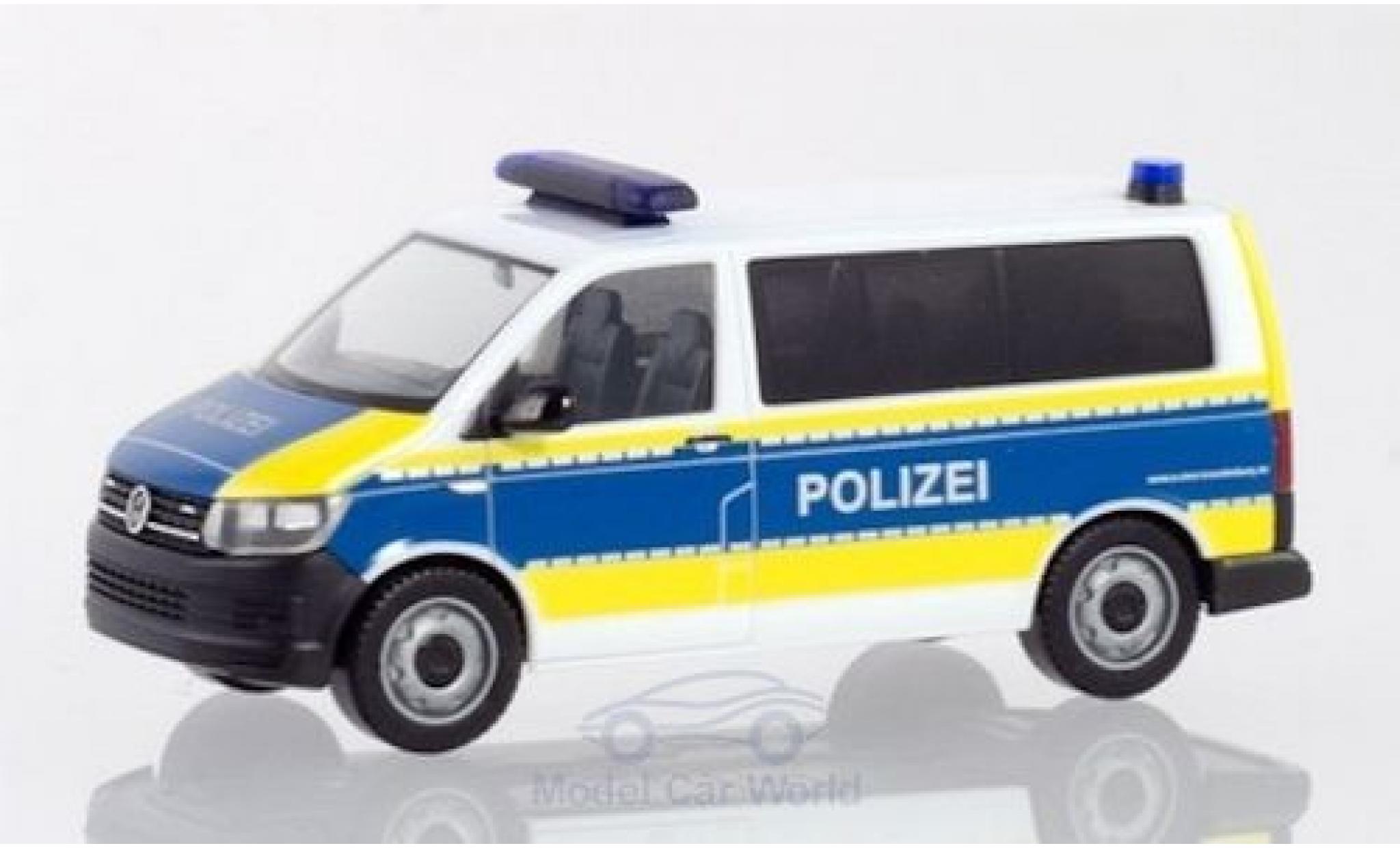 Volkswagen T6 1/87 Herpa Bus Polizei Brandenburg modellino in miniatura