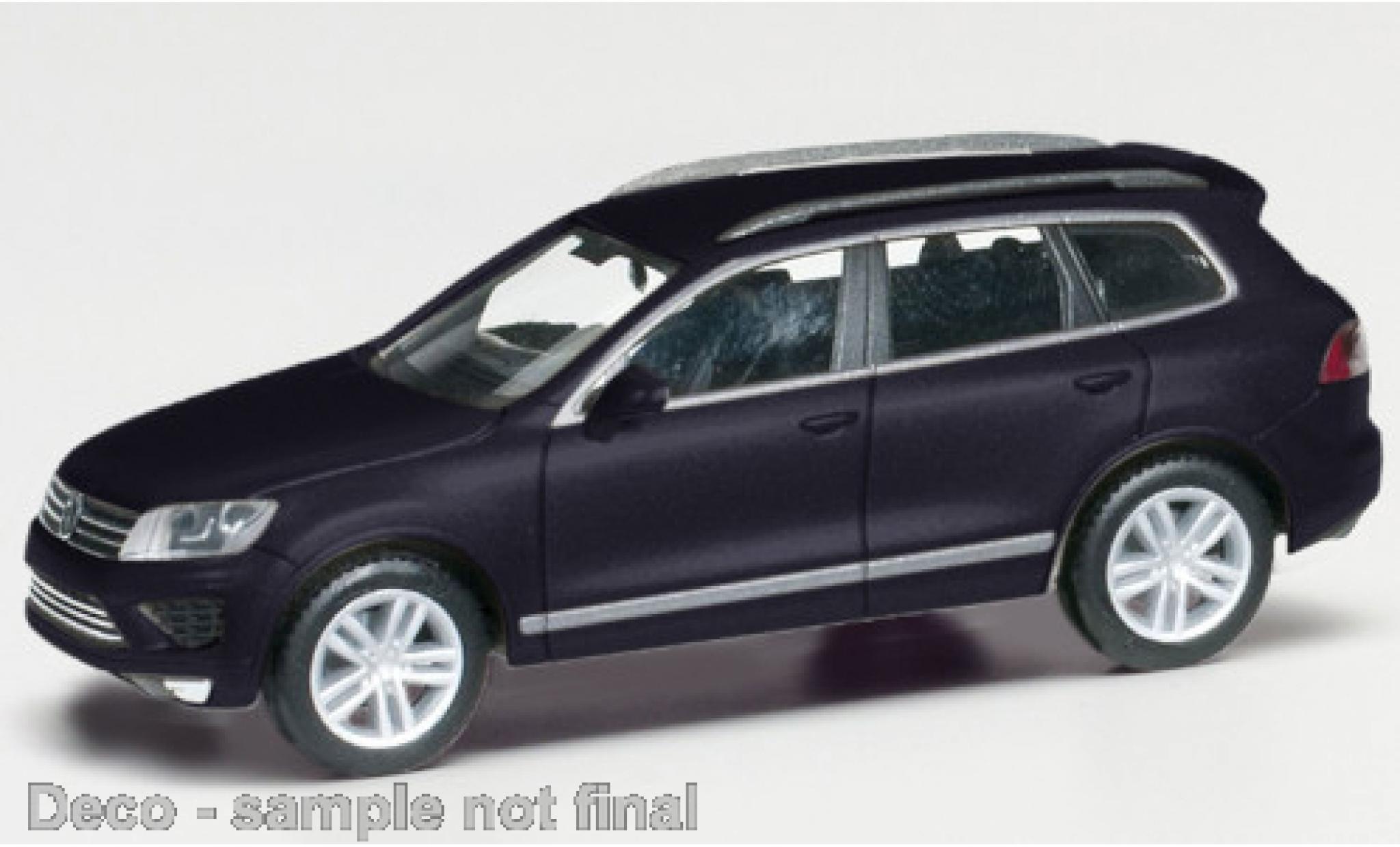 Volkswagen Touareg 1/87 Herpa metallico nero modellino in miniatura