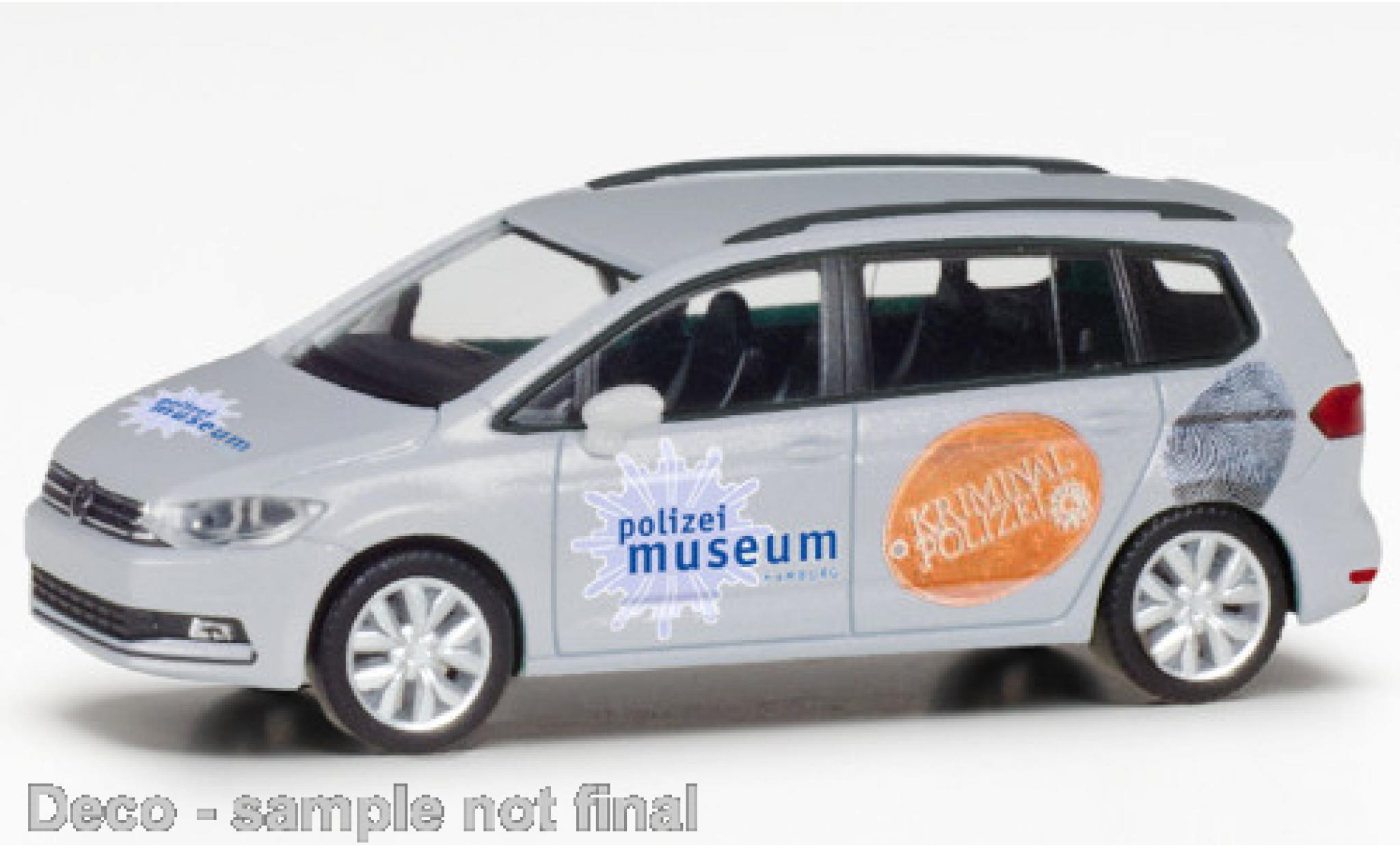 Volkswagen Touran 1/87 Herpa Polizeimuseum Hamburg modellino in miniatura