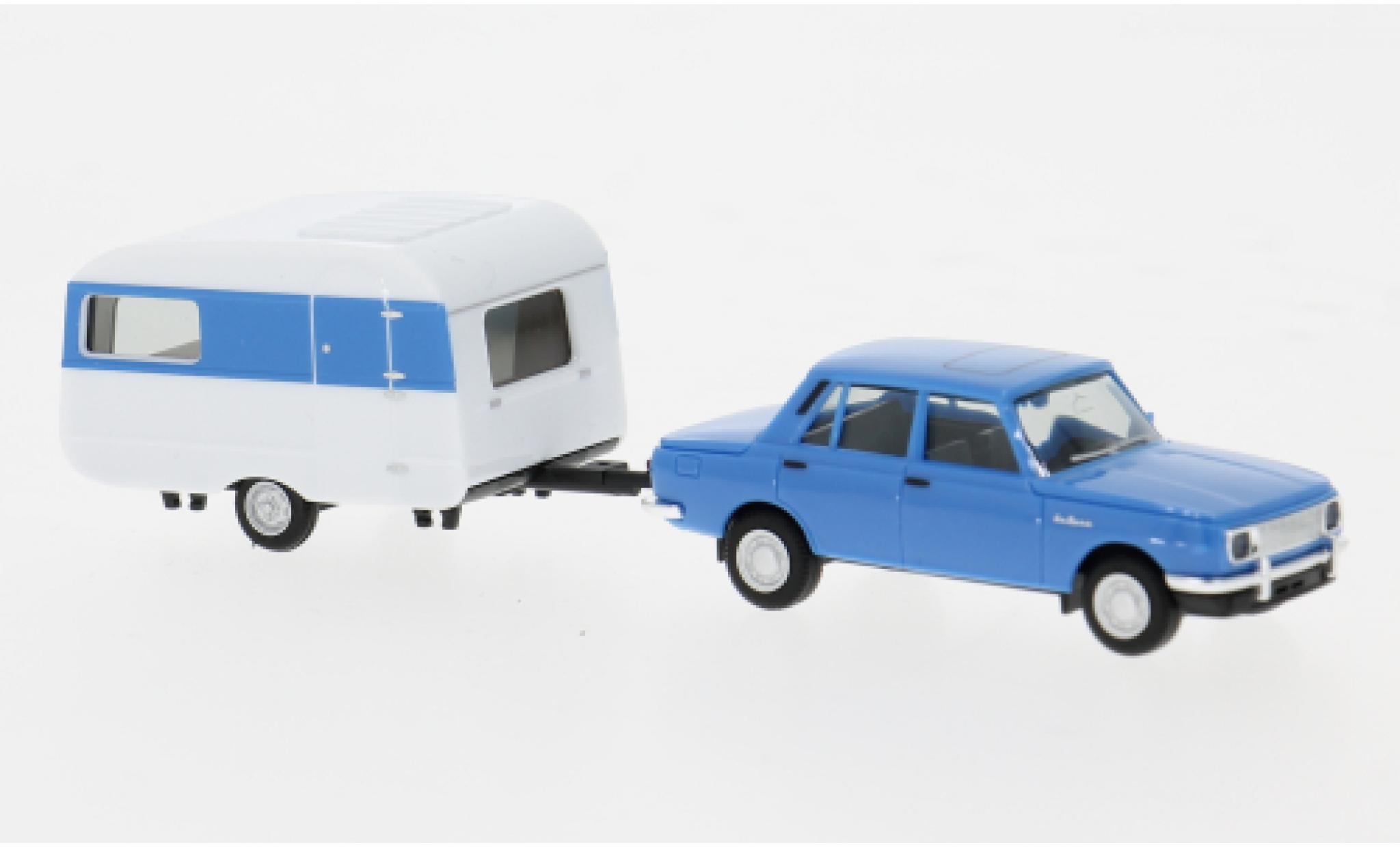 Wartburg 353 1/87 Herpa blau 1982 1:87 modellino in miniatura