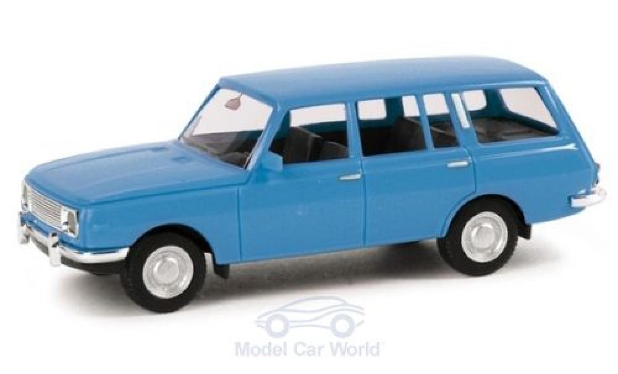 Wartburg 353 1/87 Herpa Tourist blu 1966 modellino in miniatura
