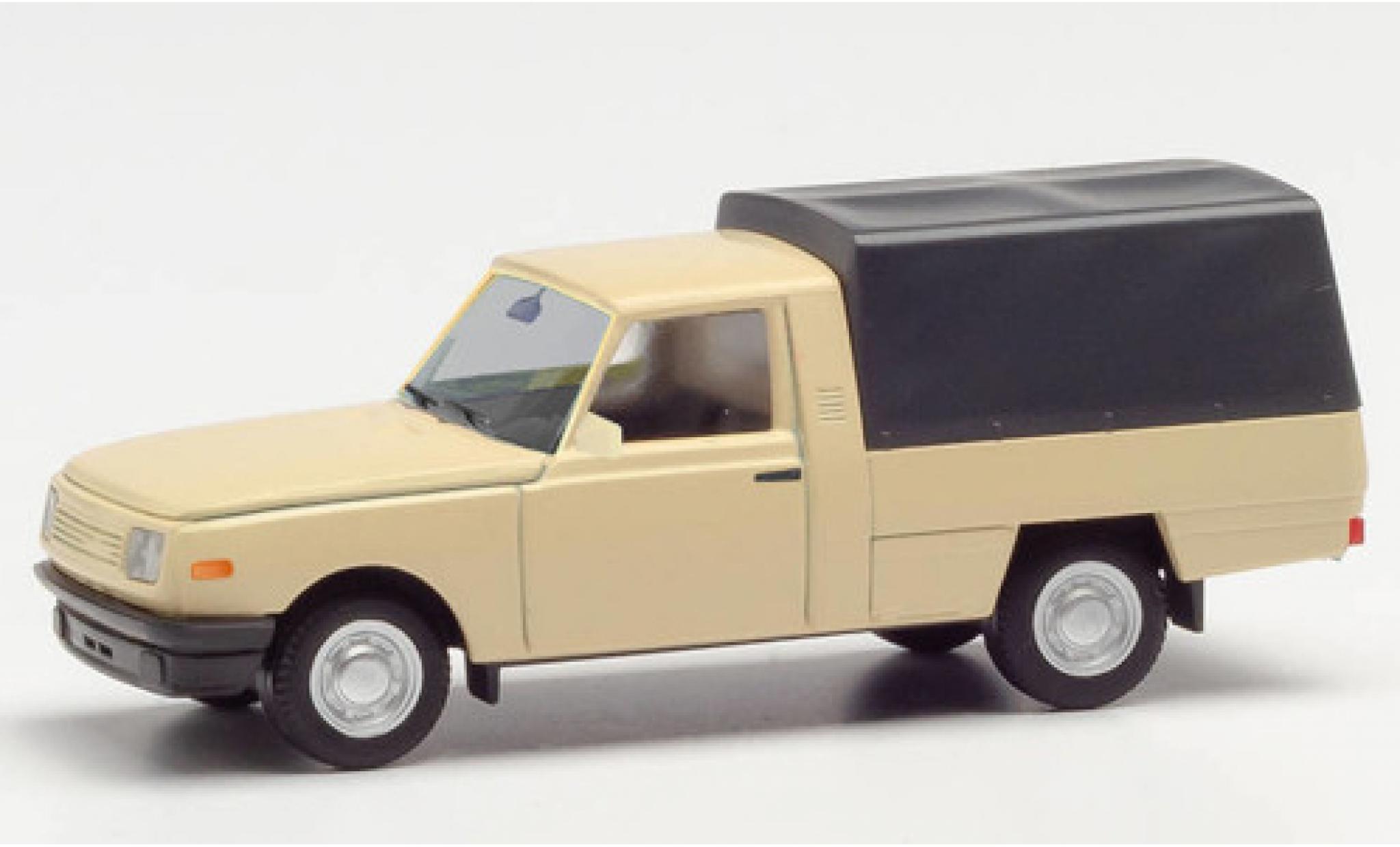 Wartburg 353 1/87 Herpa Trans beige 1985 avec toile modellino in miniatura