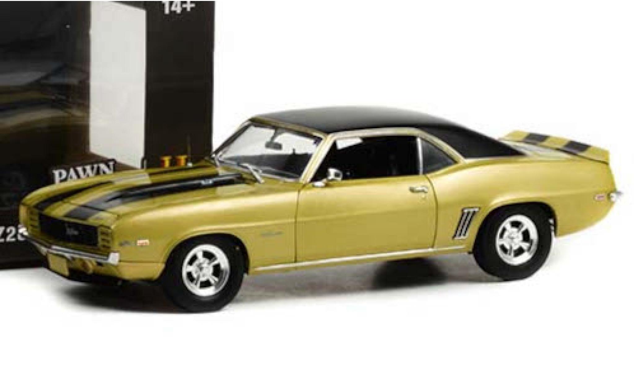 Chevrolet Camaro 1/18 Highway 61 Z28 metallico oliv/nero 1969 modellino in miniatura