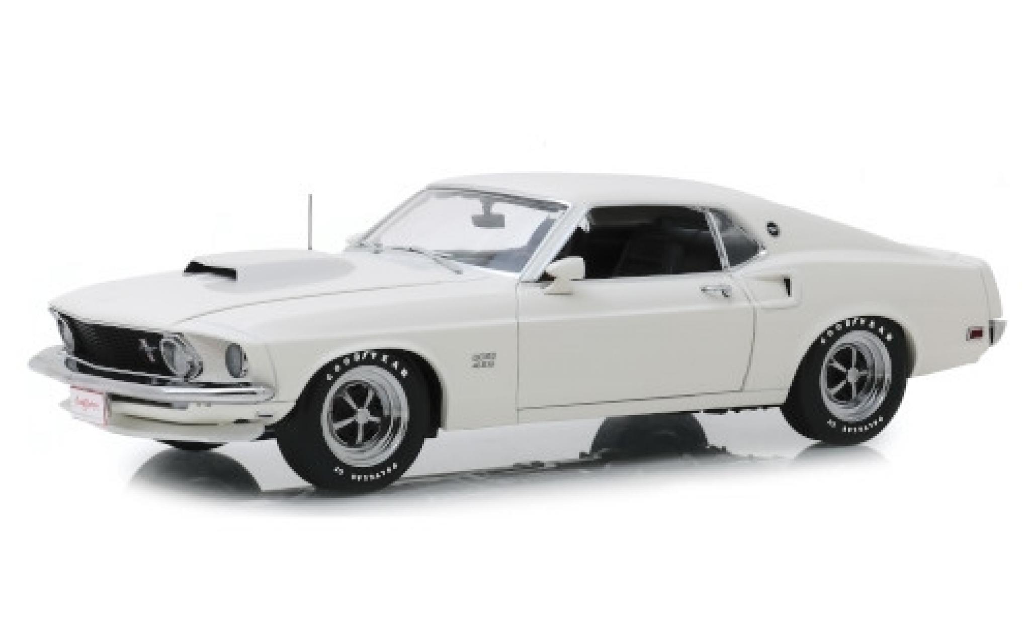 Ford Mustang 1/18 Highway 61 BOSS 429 bianco 1969 modellino in miniatura