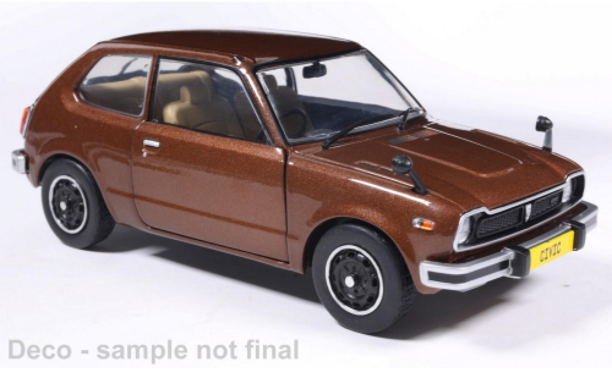 Honda Civic 1/24 WhiteBox braun 1972 1:24 modellini auto