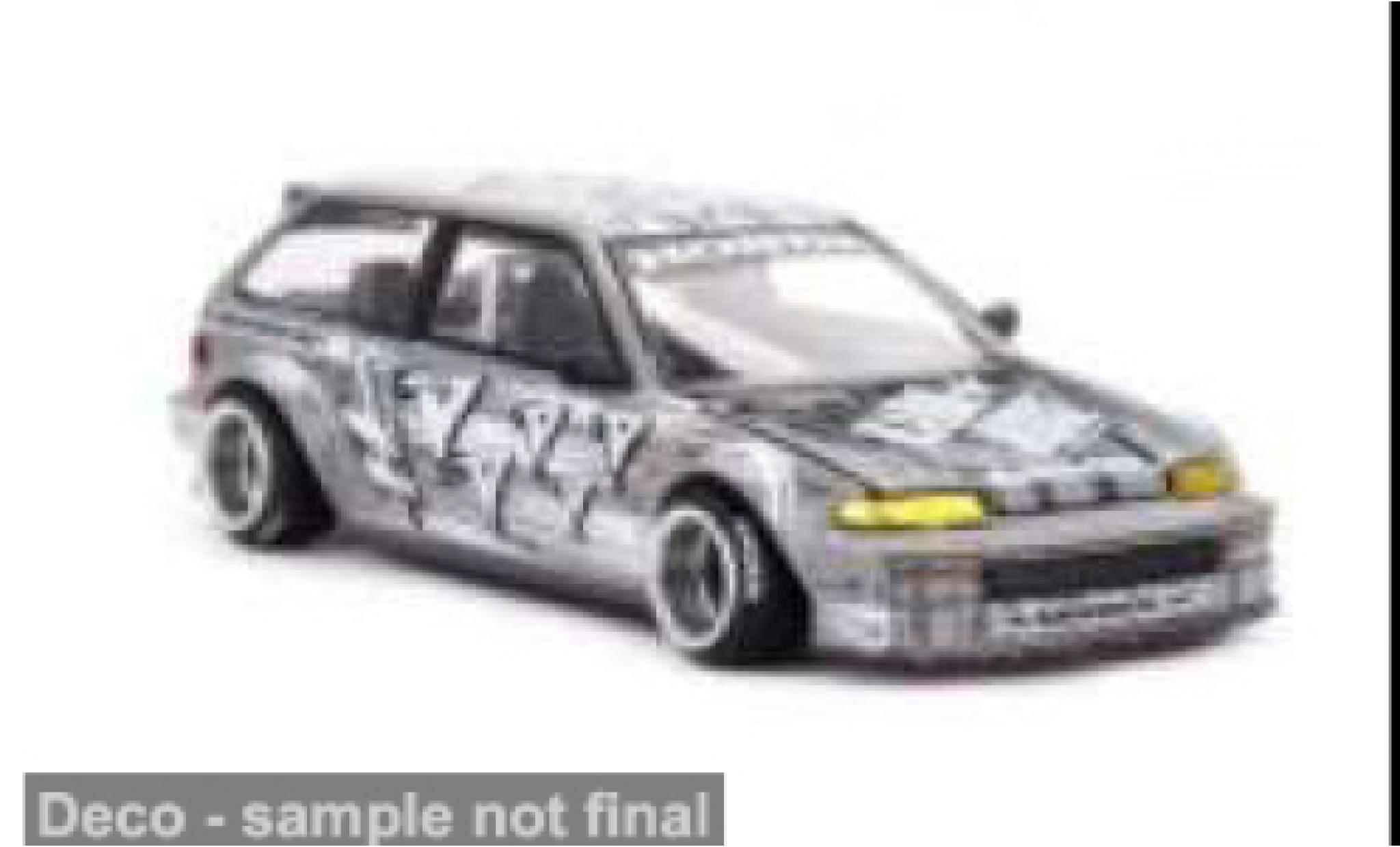 Honda Civic 1/64 Mini GT (EF) grau/weiss 1987 1:64 modellino in miniatura